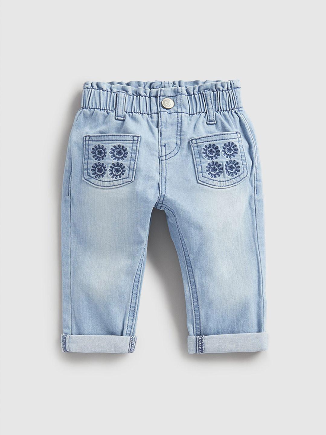 mothercare Girls Regular Fit Mid-Rise Heavy Fade Jeans