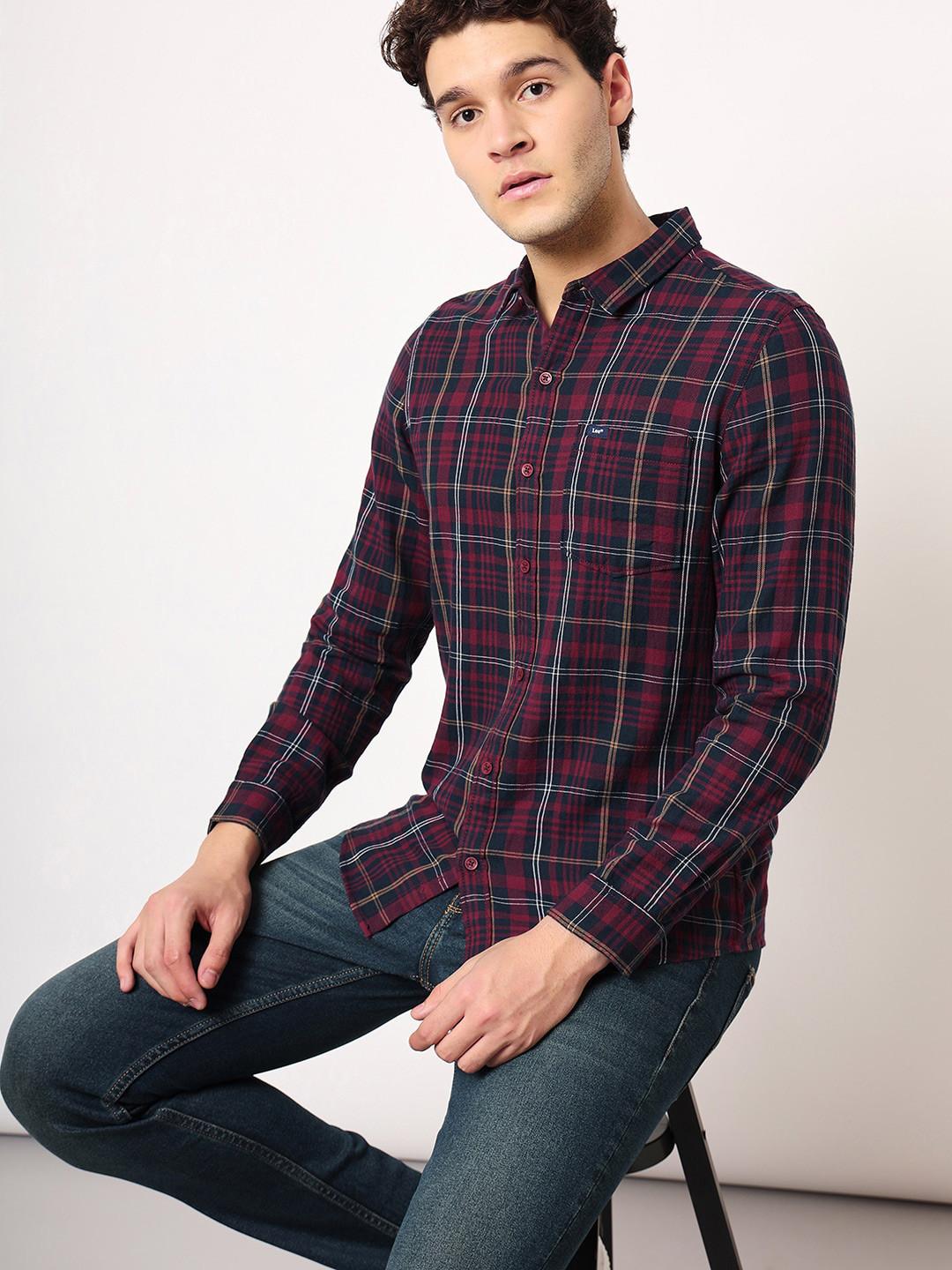 Lee Slim Fit Tartan Checked Casual Shirt