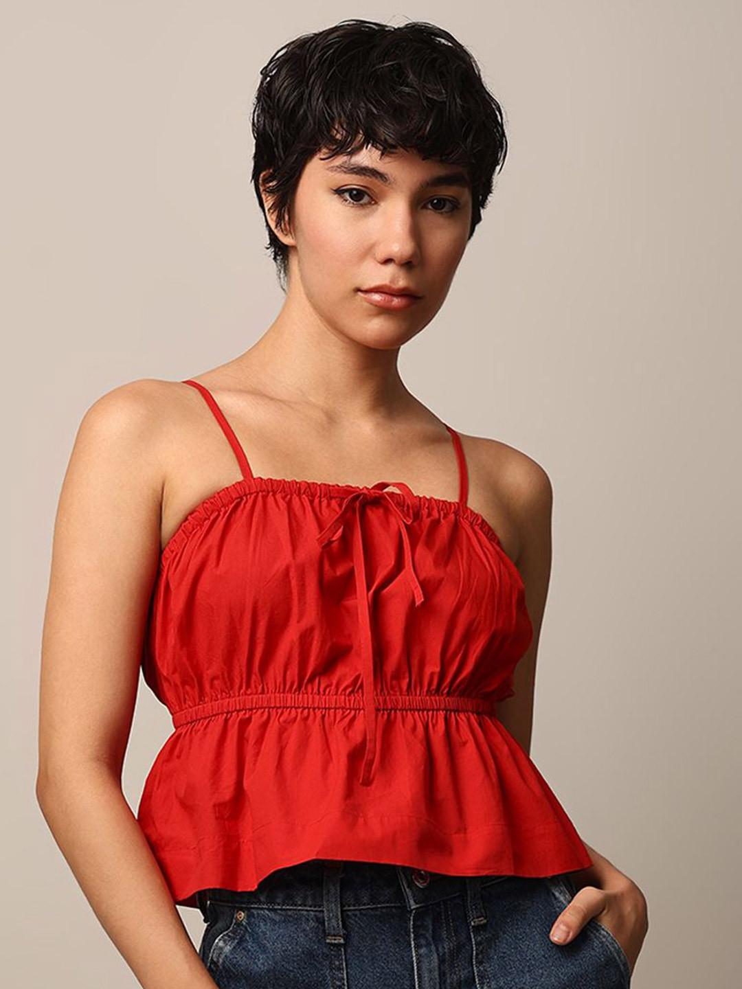 ONLY Women Cotton Sleeveless Fitted Top