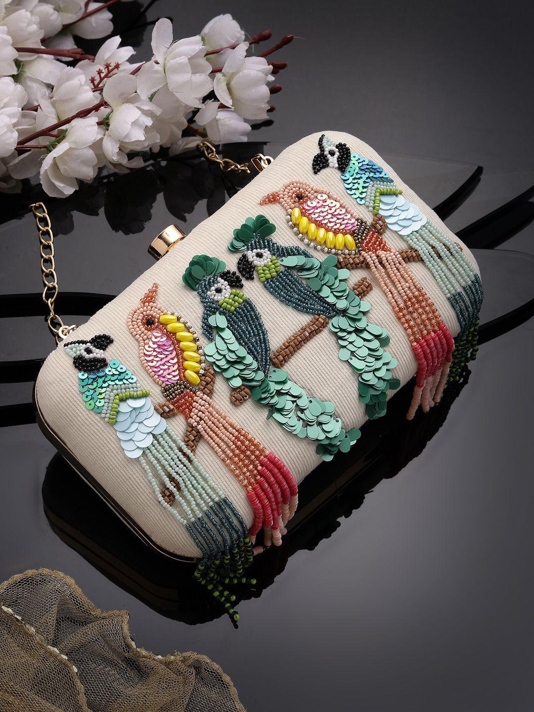 Anekaant Embellished Tasselled Box Clutch