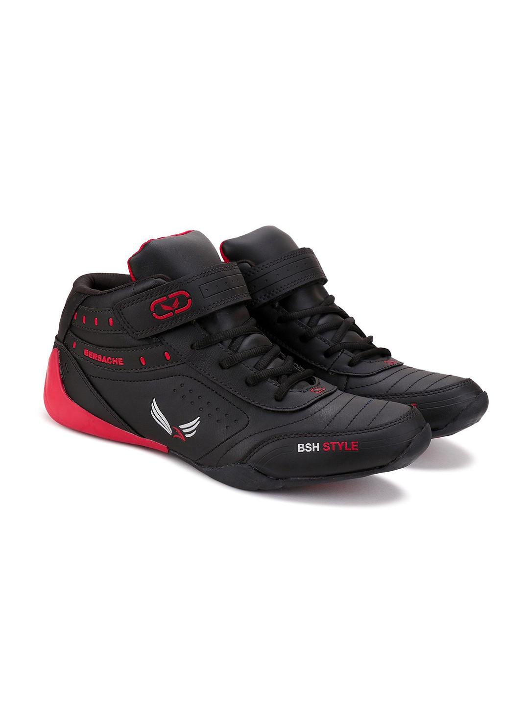 BERSACHE Men Leather Running Non-Marking Shoes