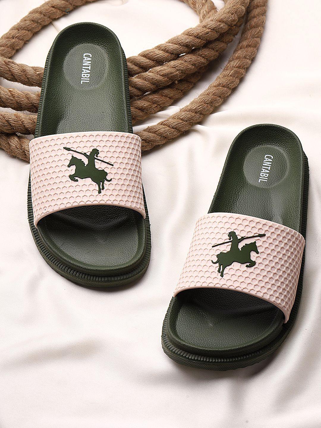 Cantabil Men Self Design Sliders Flip Flops