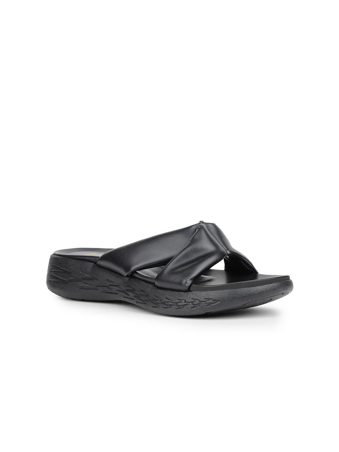 Bata Women Textured Open Round Toe Flats