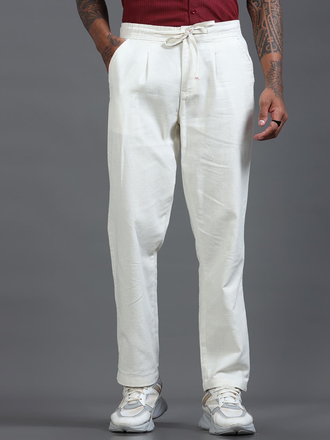 The Roadster Lifestyle Co Men Mid-Rise Relaxed Fit Trousers