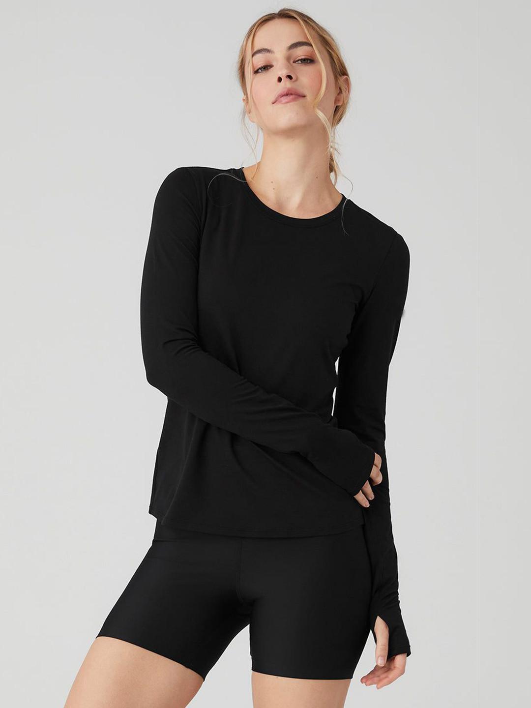 appulse Women Solid Round Neck Cotton T-shirt