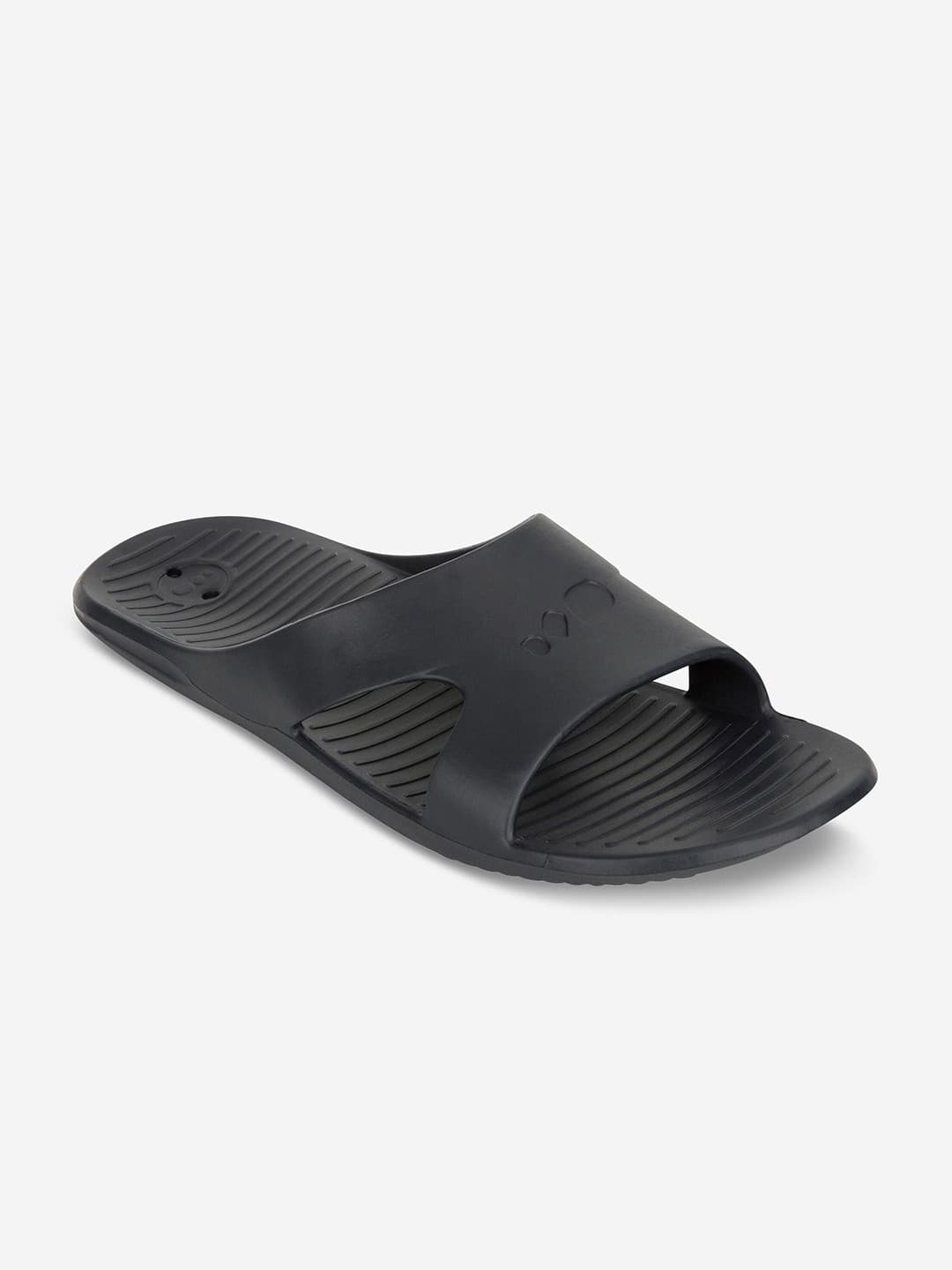 Decathlon Men Slap 100 Basic Grey Grip Swimming Pool Sandals