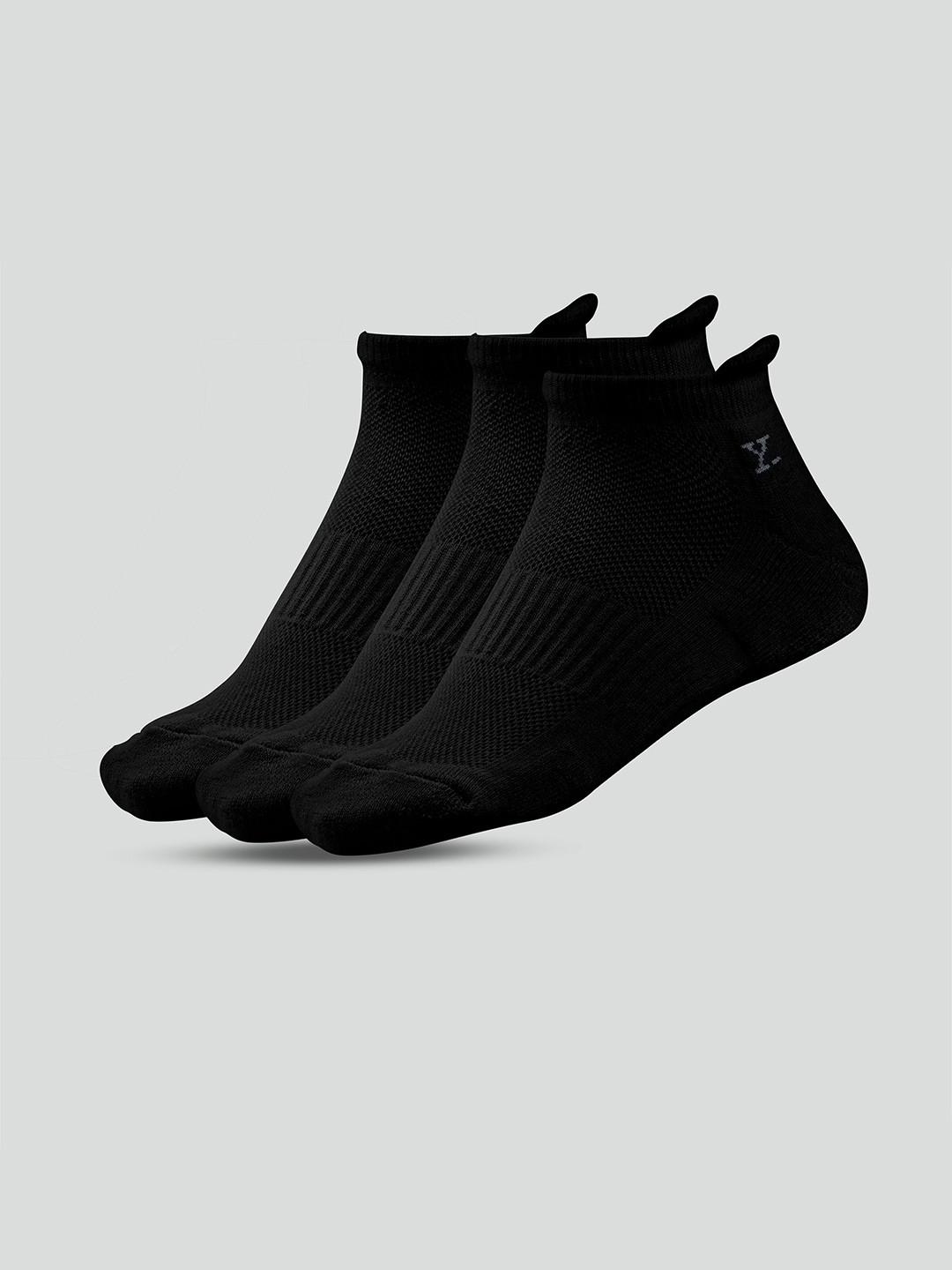 XYXX Men Pack Of 3 Cotton Ankle-Length Socks
