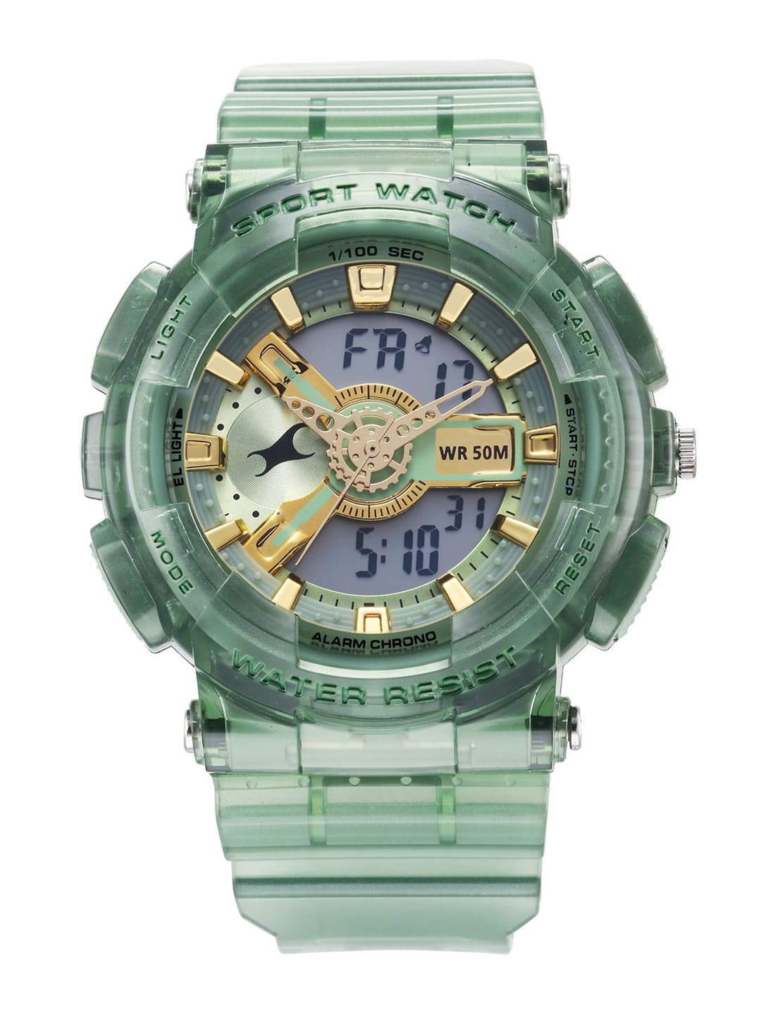 Fastrack Streetstyle Quartz Analog Digital With Green Dial Watch For Guys - 38116pp01