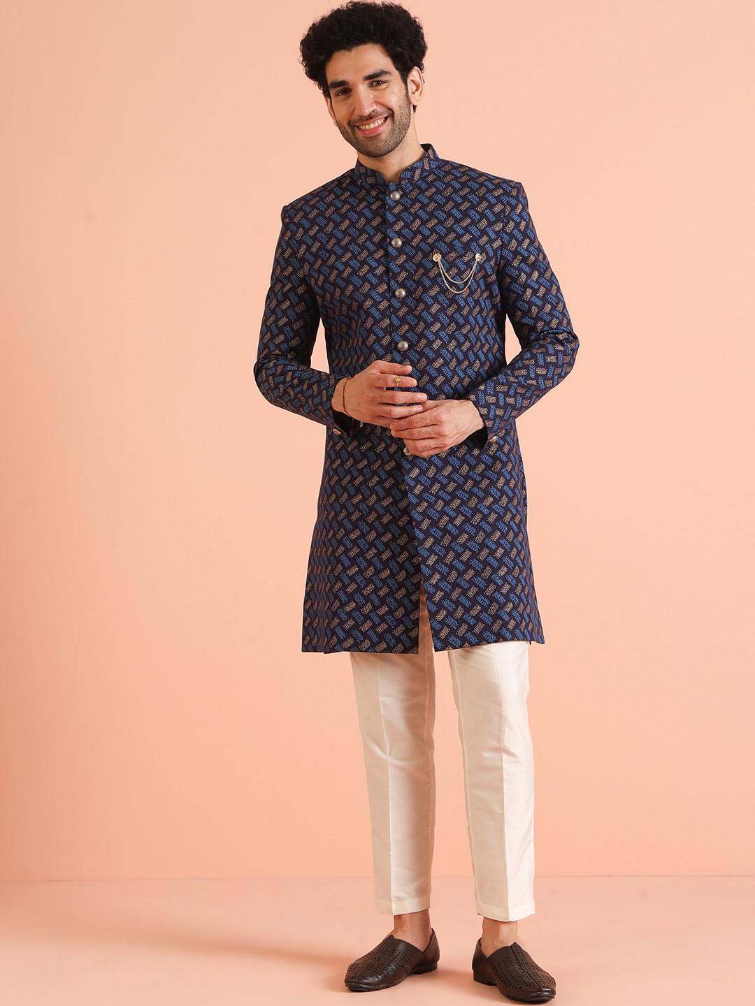 KISAH Printed Indowestern Sherwani Set