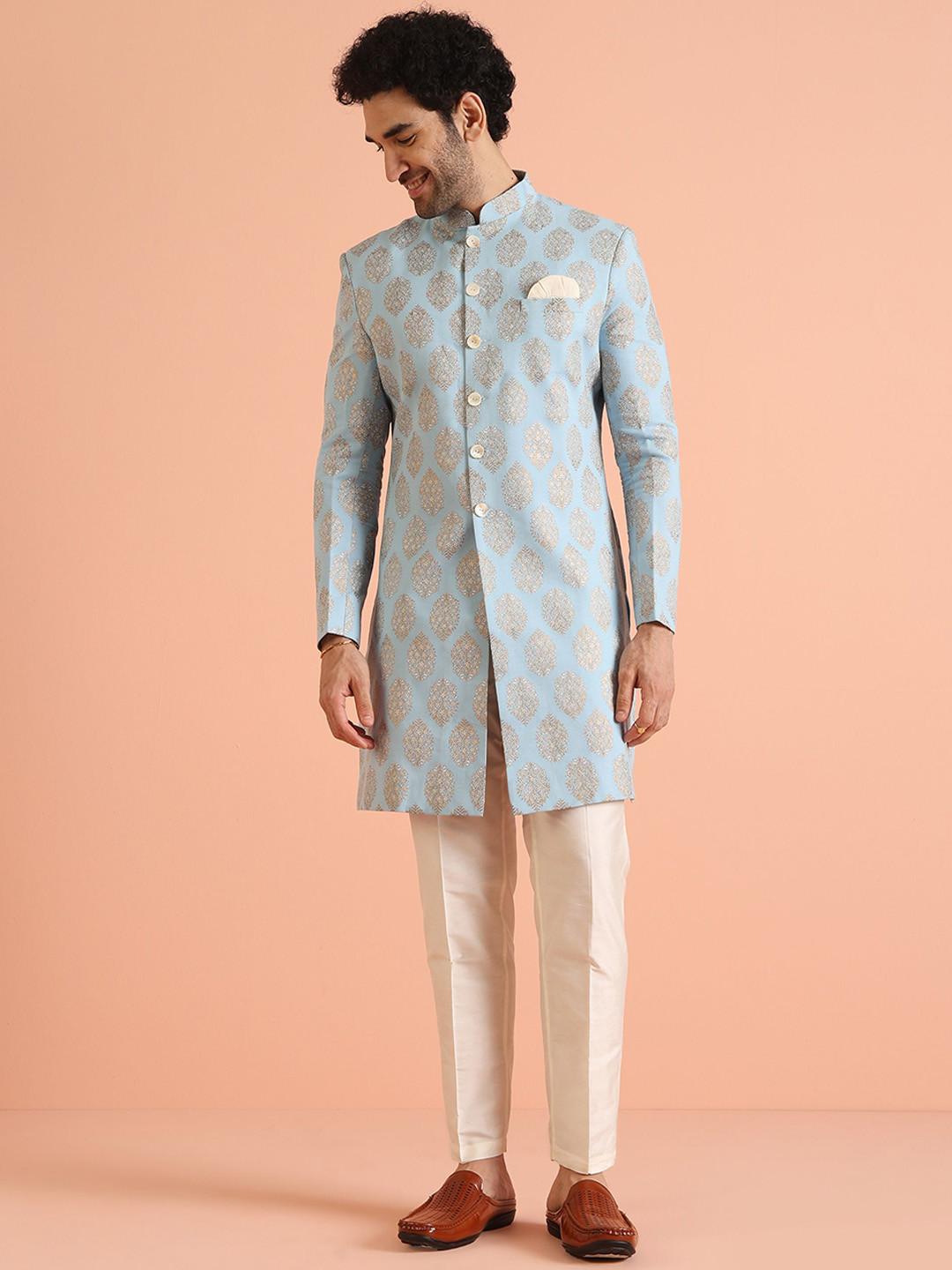 KISAH Printed Indowestern Sherwani Set