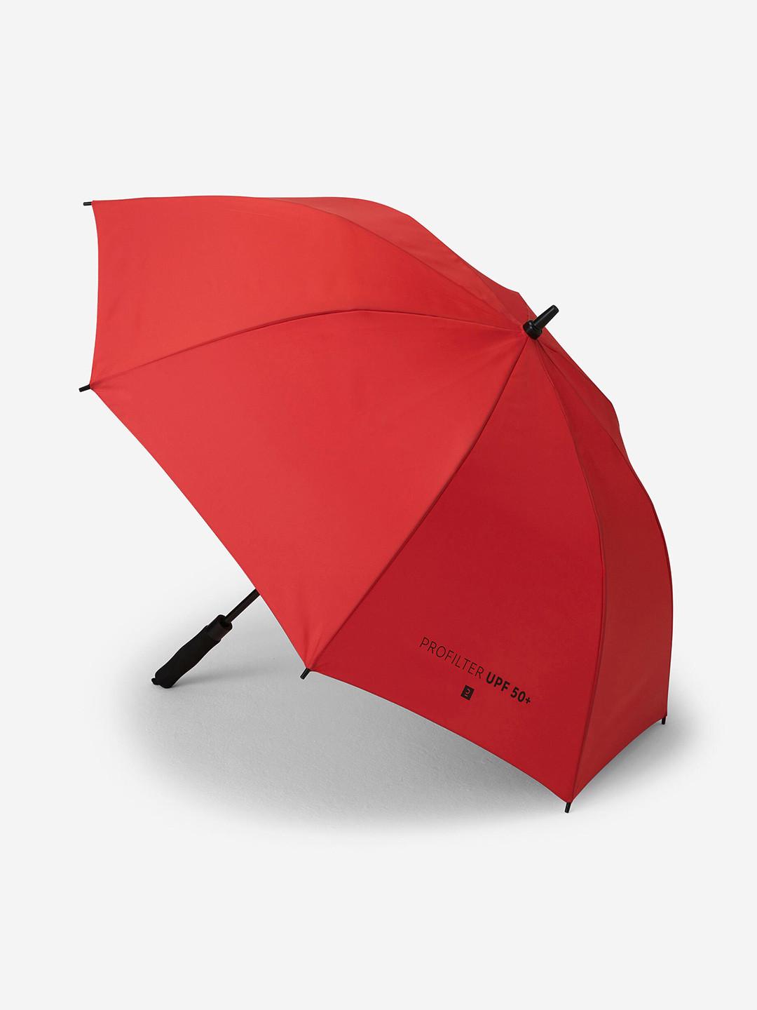 Decathlon Inesis - Adults Red Profilter Sun Protection Golf Umbrella