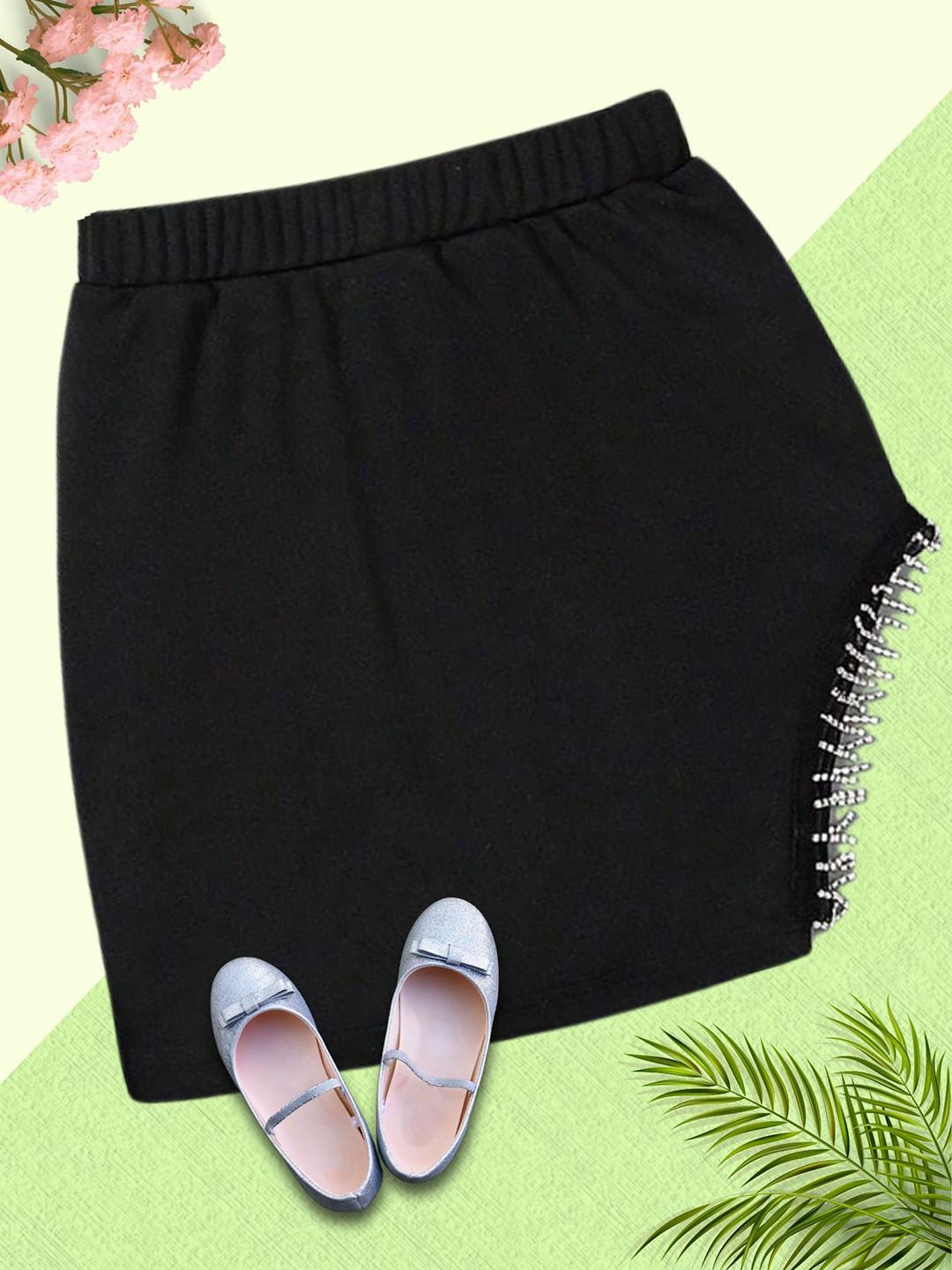 ADDYVERO Girls Knee Length Lace Skirts