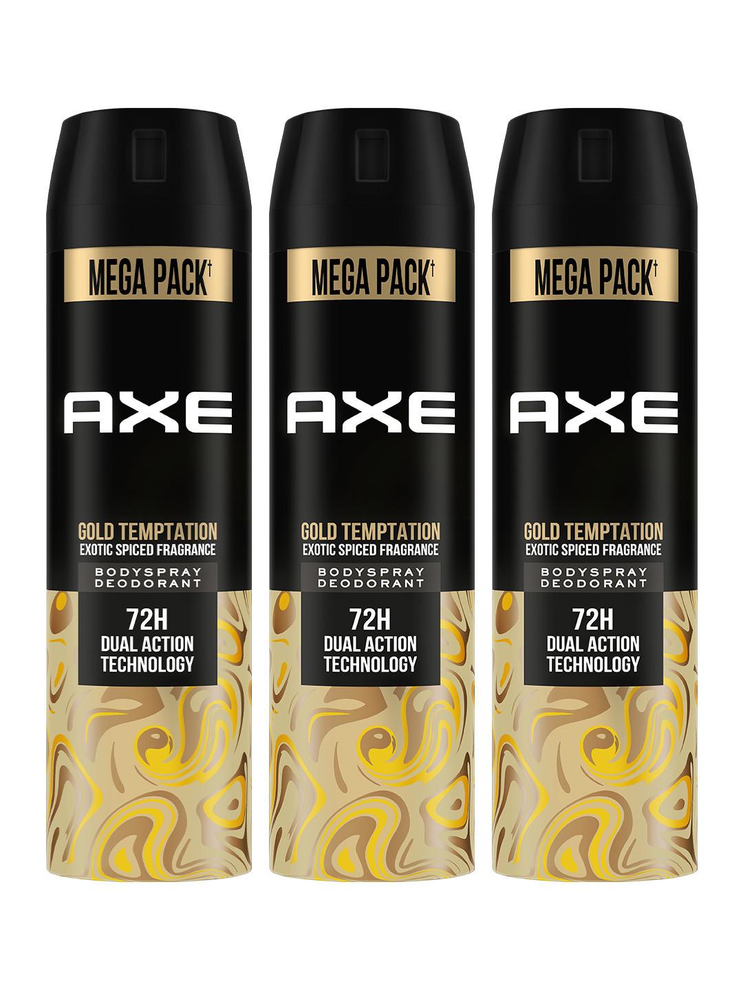 AXE Men Set of 3 Gold Temptation Long Lasting Deodorant Bodyspray - 215 ml each