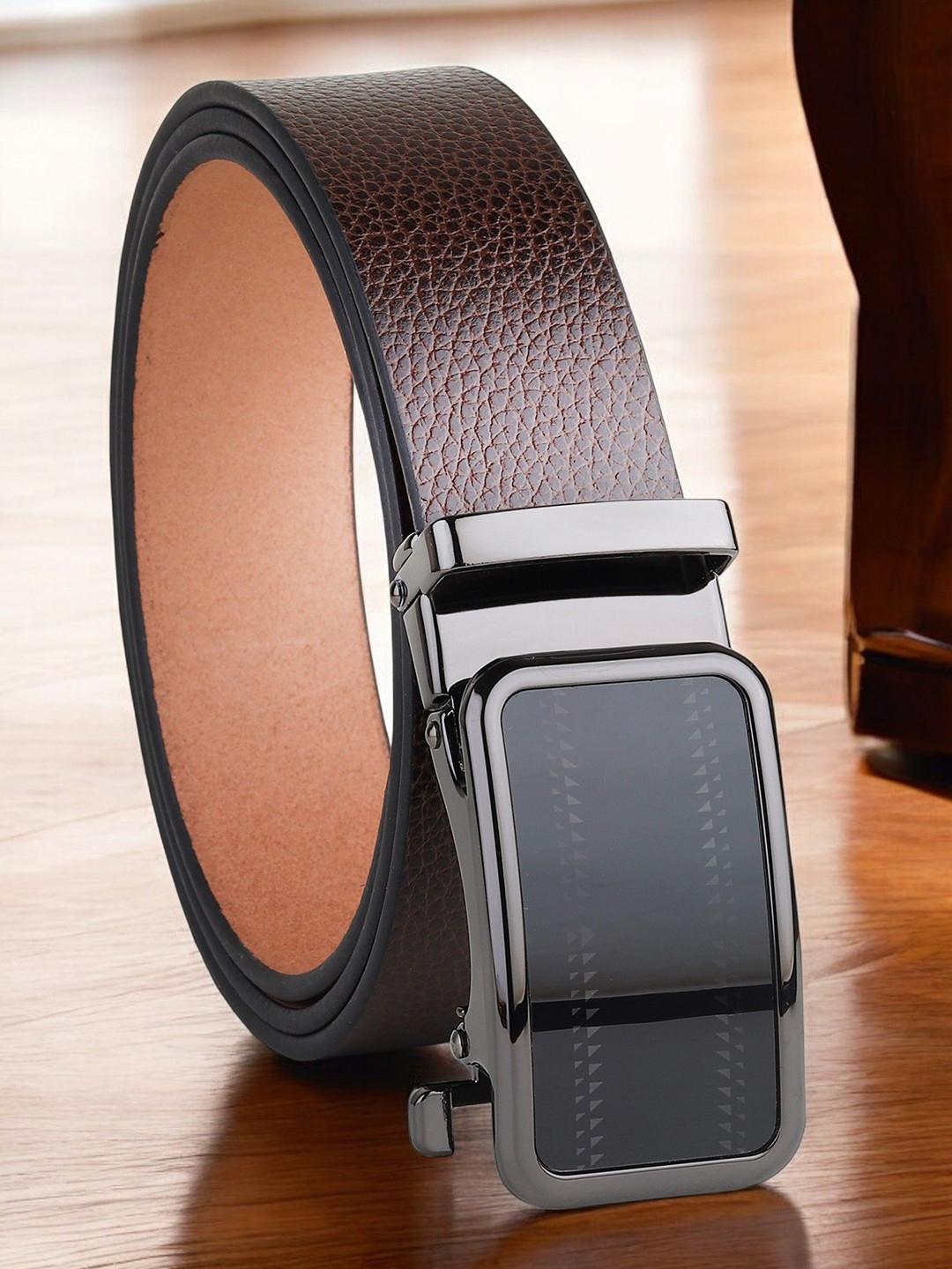 Provogue Men Textured Leather Formal Belt