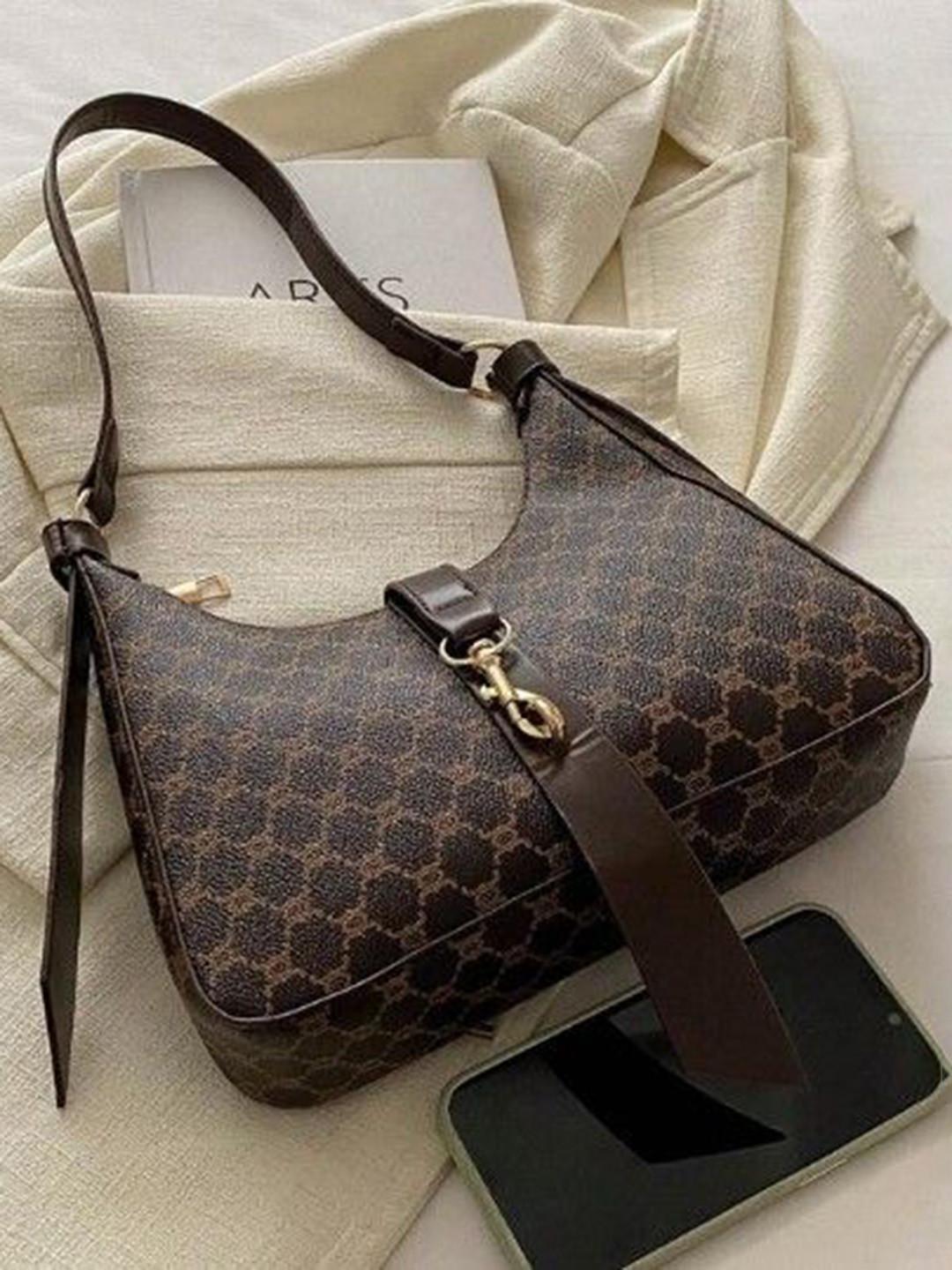 StyleCast Textured Structured Handheld Bag with Quilted