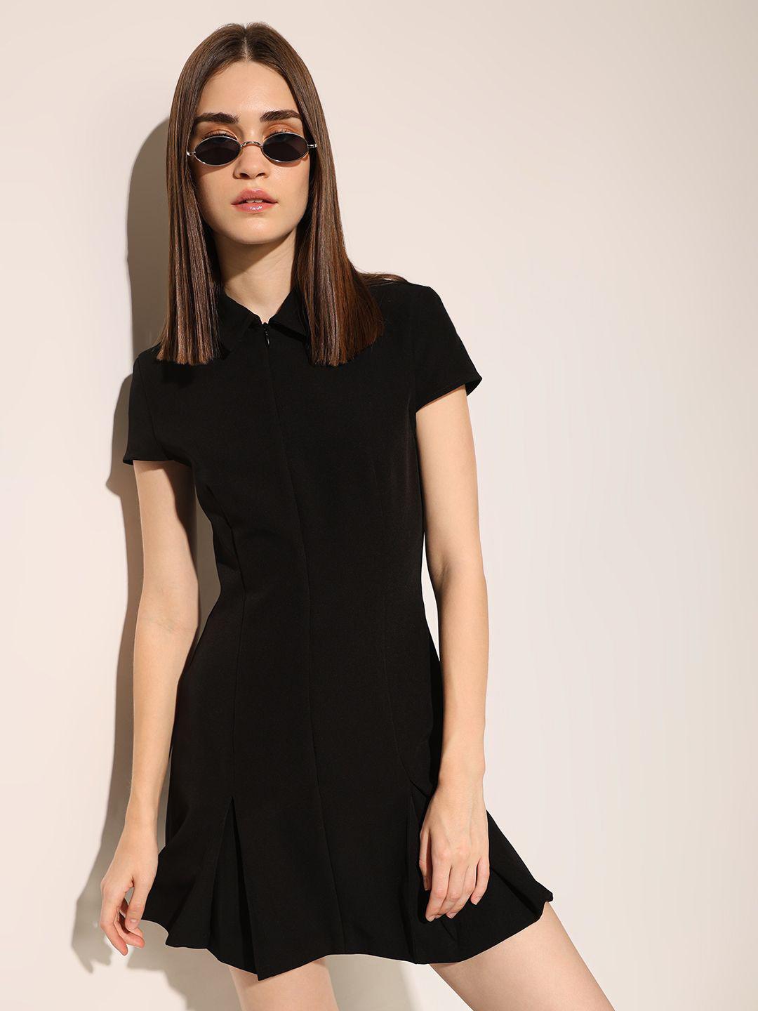 ONLY Women Solid Fit and Flare Mini Dress