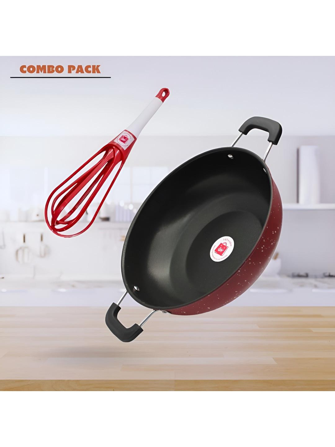 LAZYwindow 2 Pieces Black Microwave Safe Iron Cookware