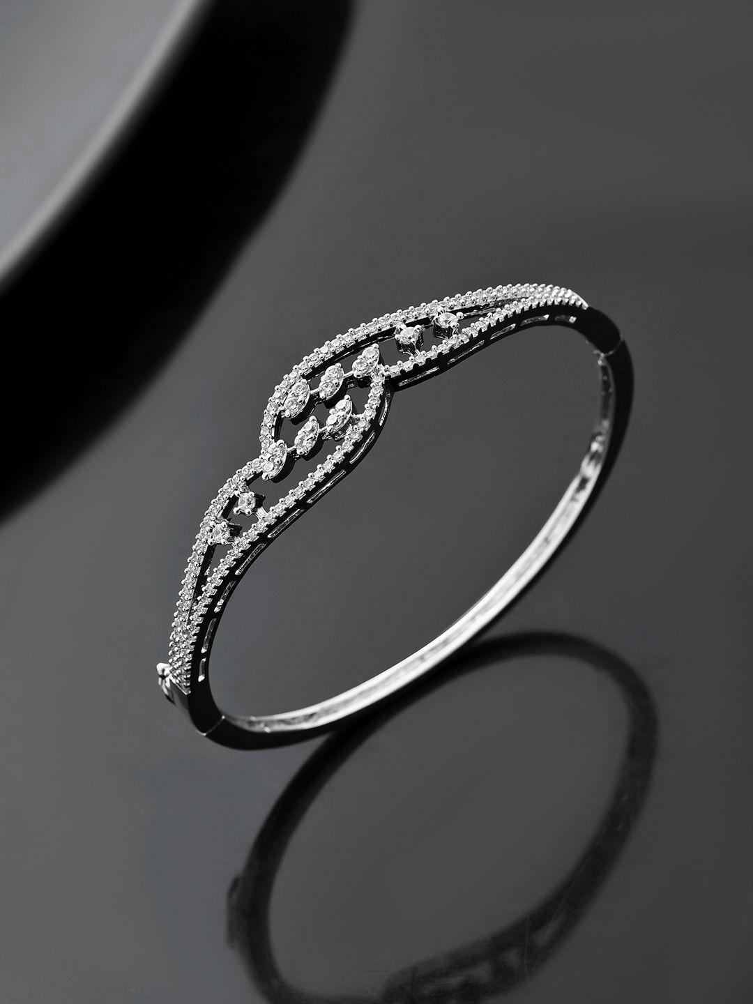 Sparkling Elegance Aurora Twine American Diamond Bracelet