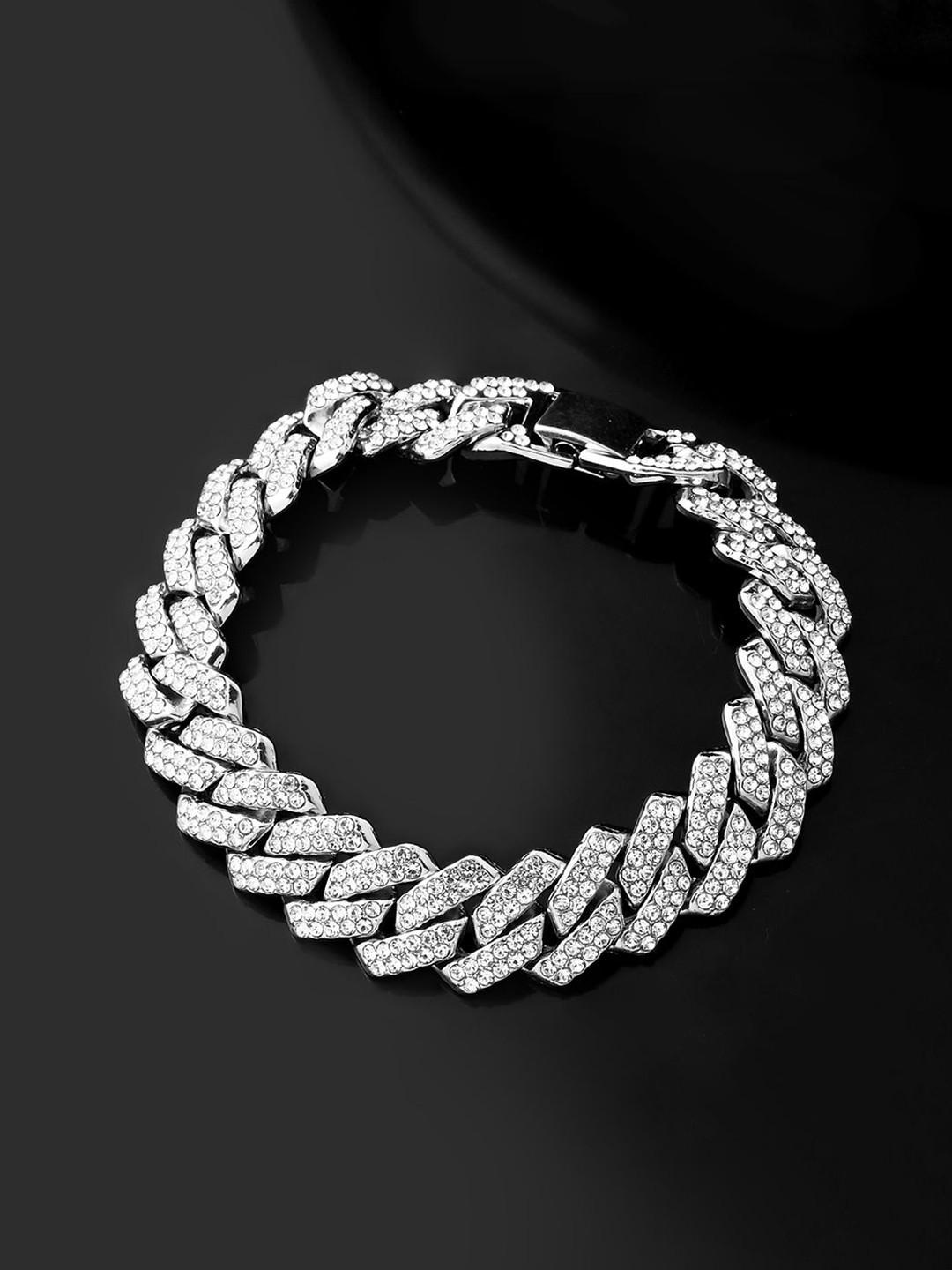 Regal Elegance American Diamond Men's Bracelet