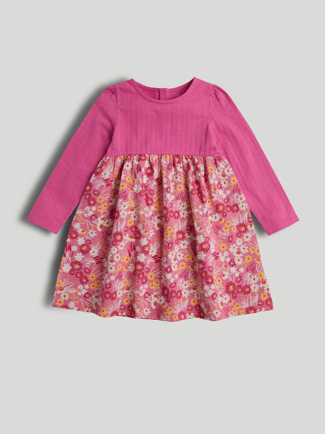 mothercare Girls Floral Print Fit & Flare Mini Dress