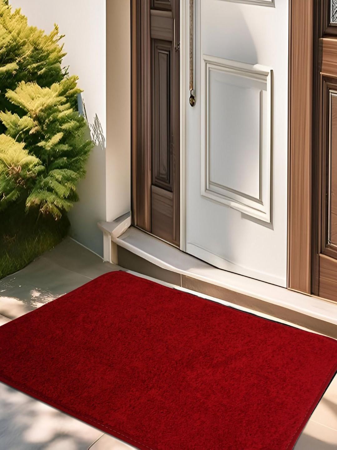 Aura Maroon Microfibre Anti-Skid Doormat