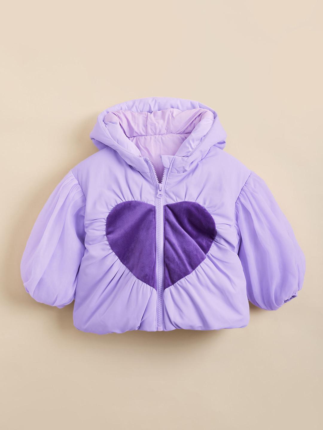 Hopscotch Girls Lavender BLENDED Printed Jackets