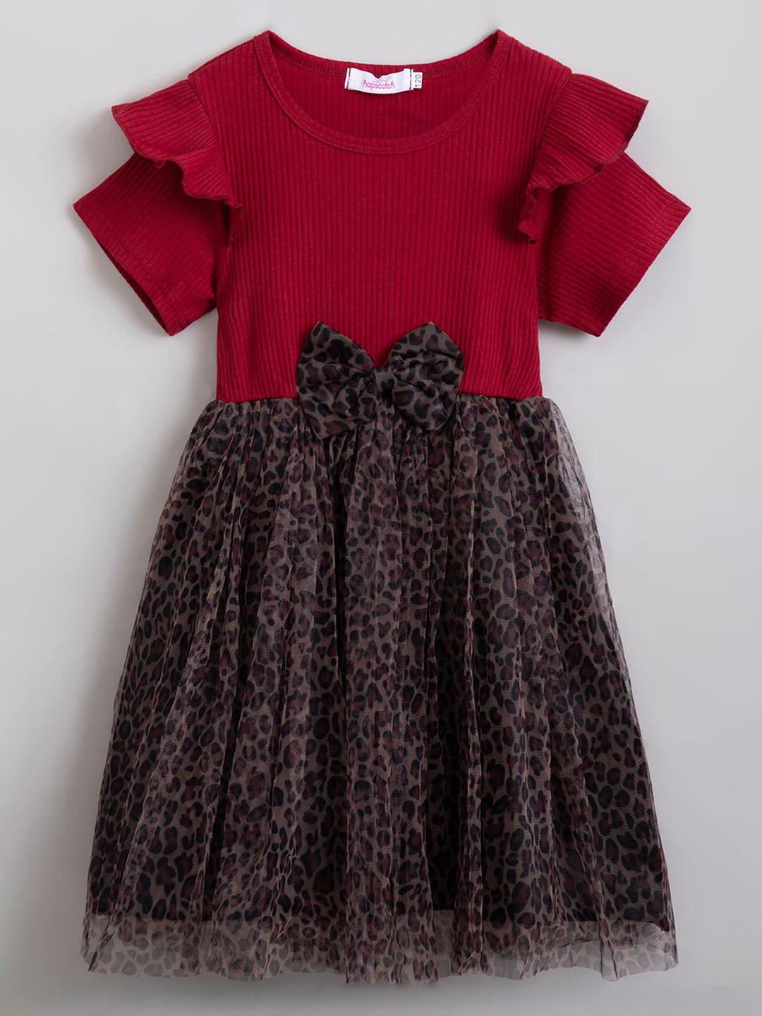 Hopscotch Girls Polyester Fit & Flare Dresses