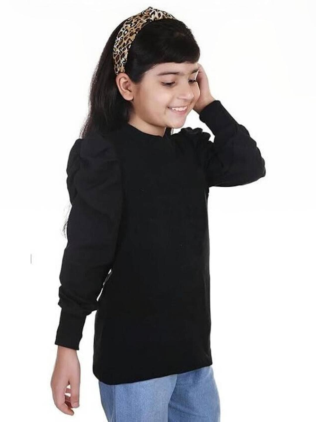 KIROTO Girls Ribbed Solid Tops
