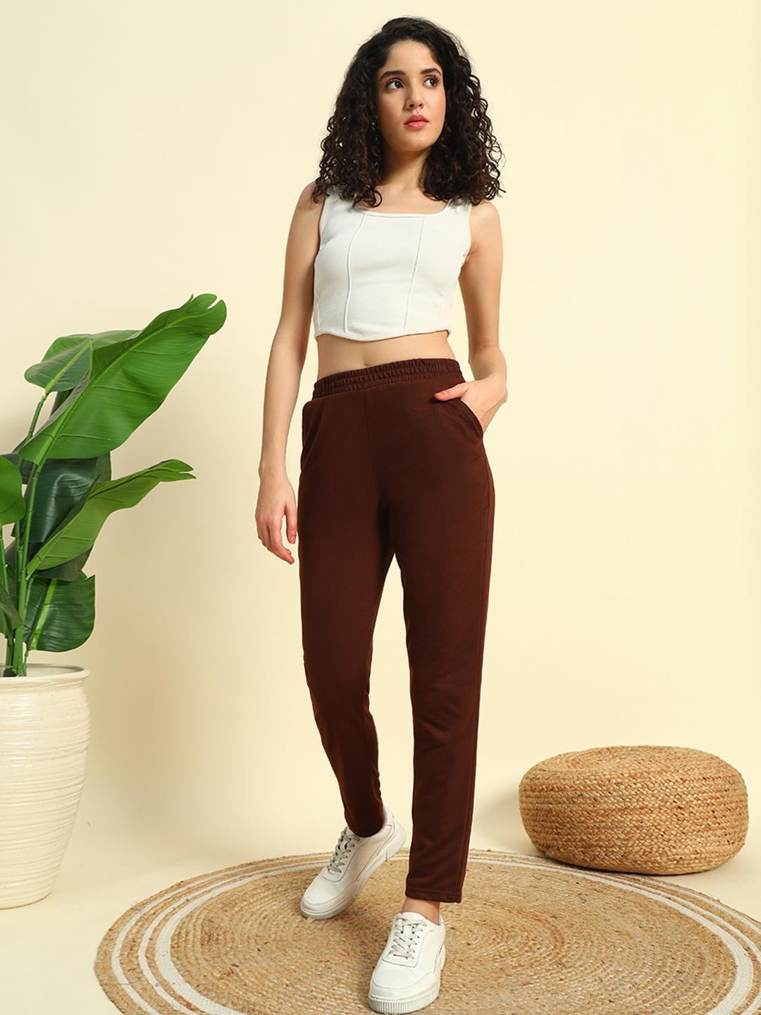 Leewan Women Polyester Regular Fit Track Pants