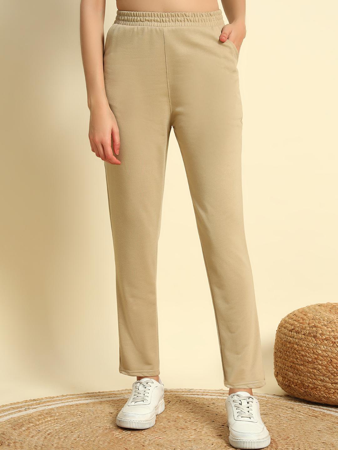 Leewan Women Regular Fit Elasticated Track Pants