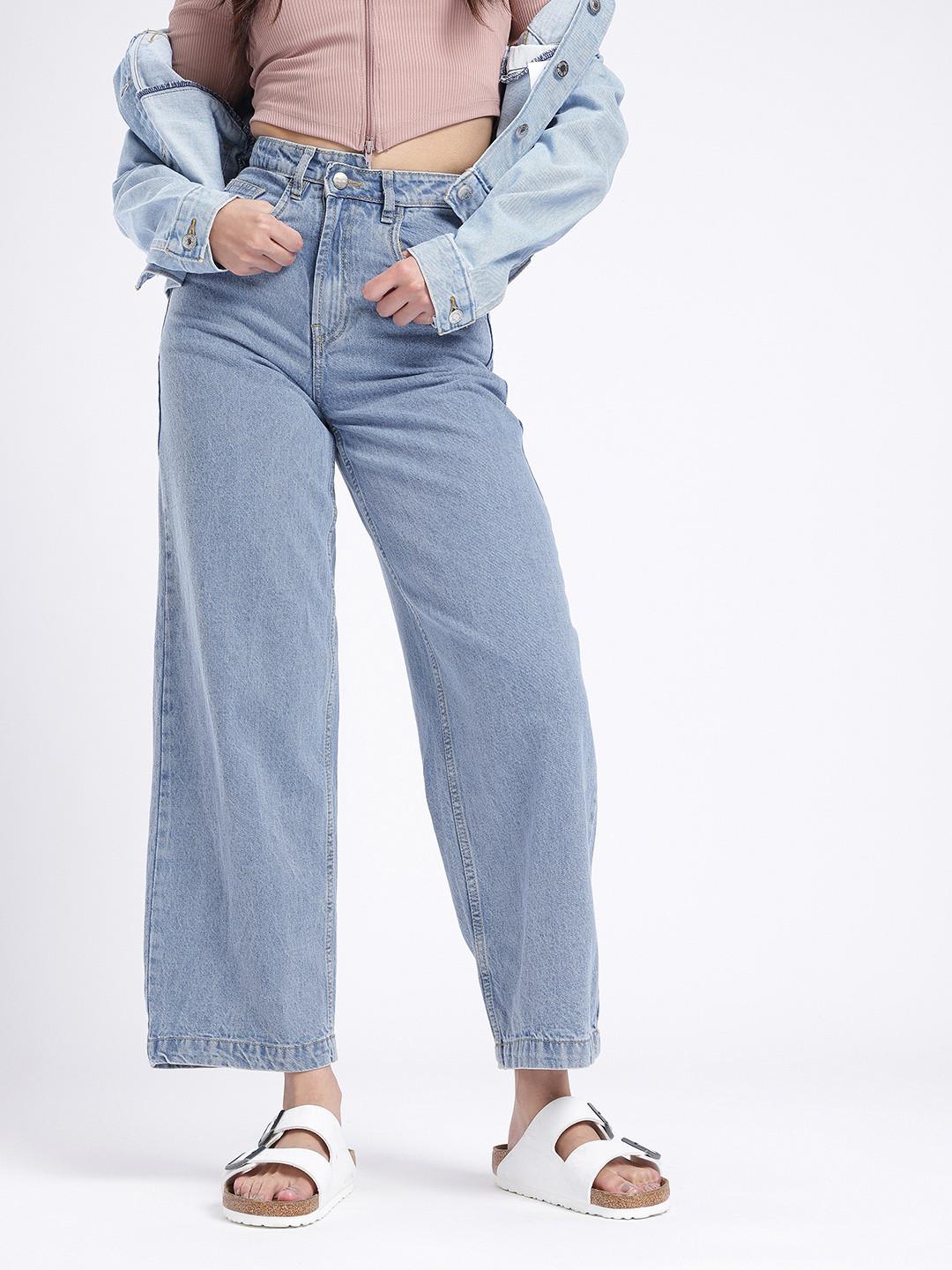 glitchez Women Wide Leg Jeans