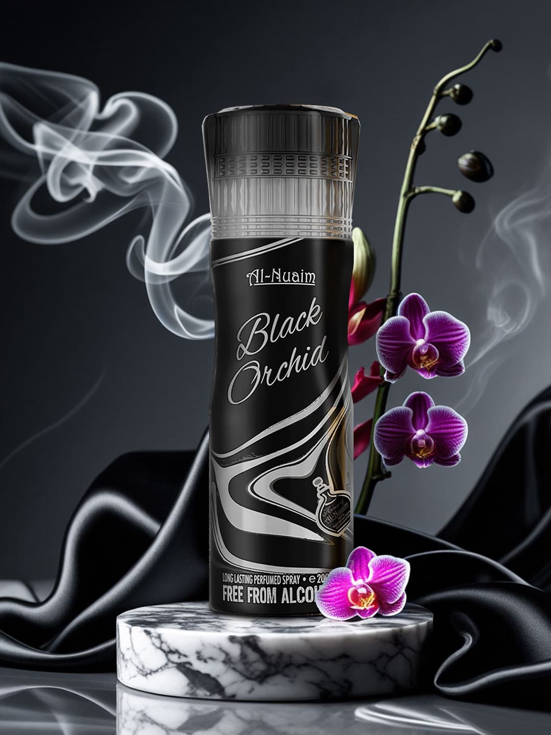 Al-Nuaim Men Set Of 2 Black Orchid Alcohol Free Deodorant - 200ml Each