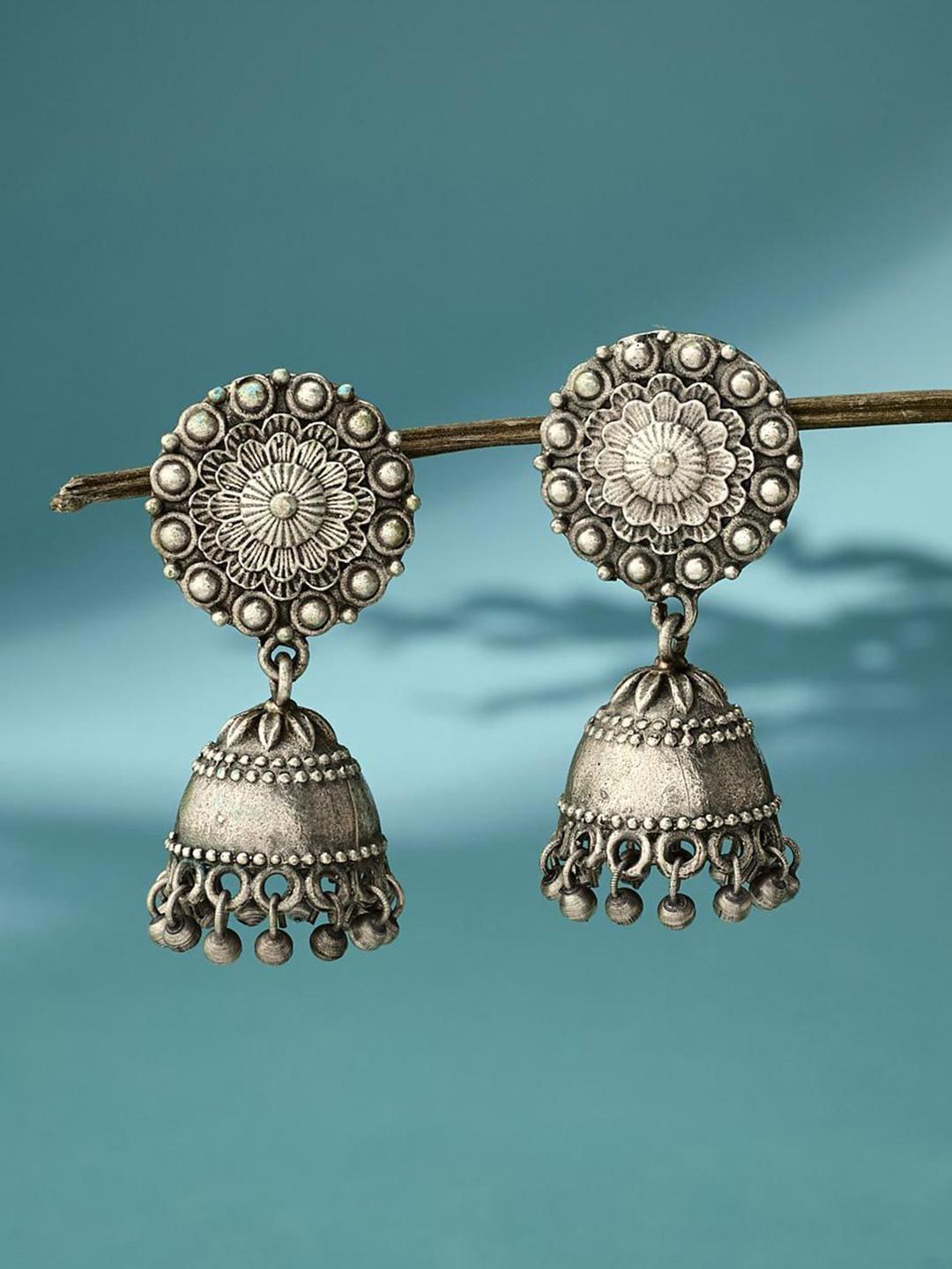 Fabindia Dome Shaped Oxidised Jhumkas