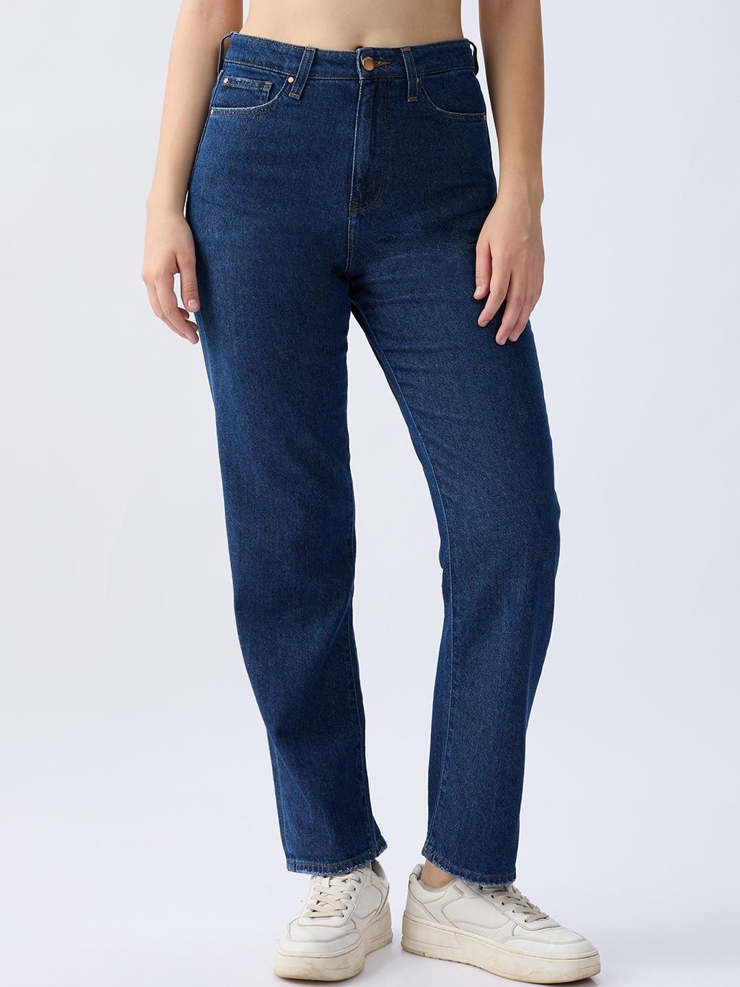 SPYKAR Women Straight Fit High-Rise Heavy Fade Jeans