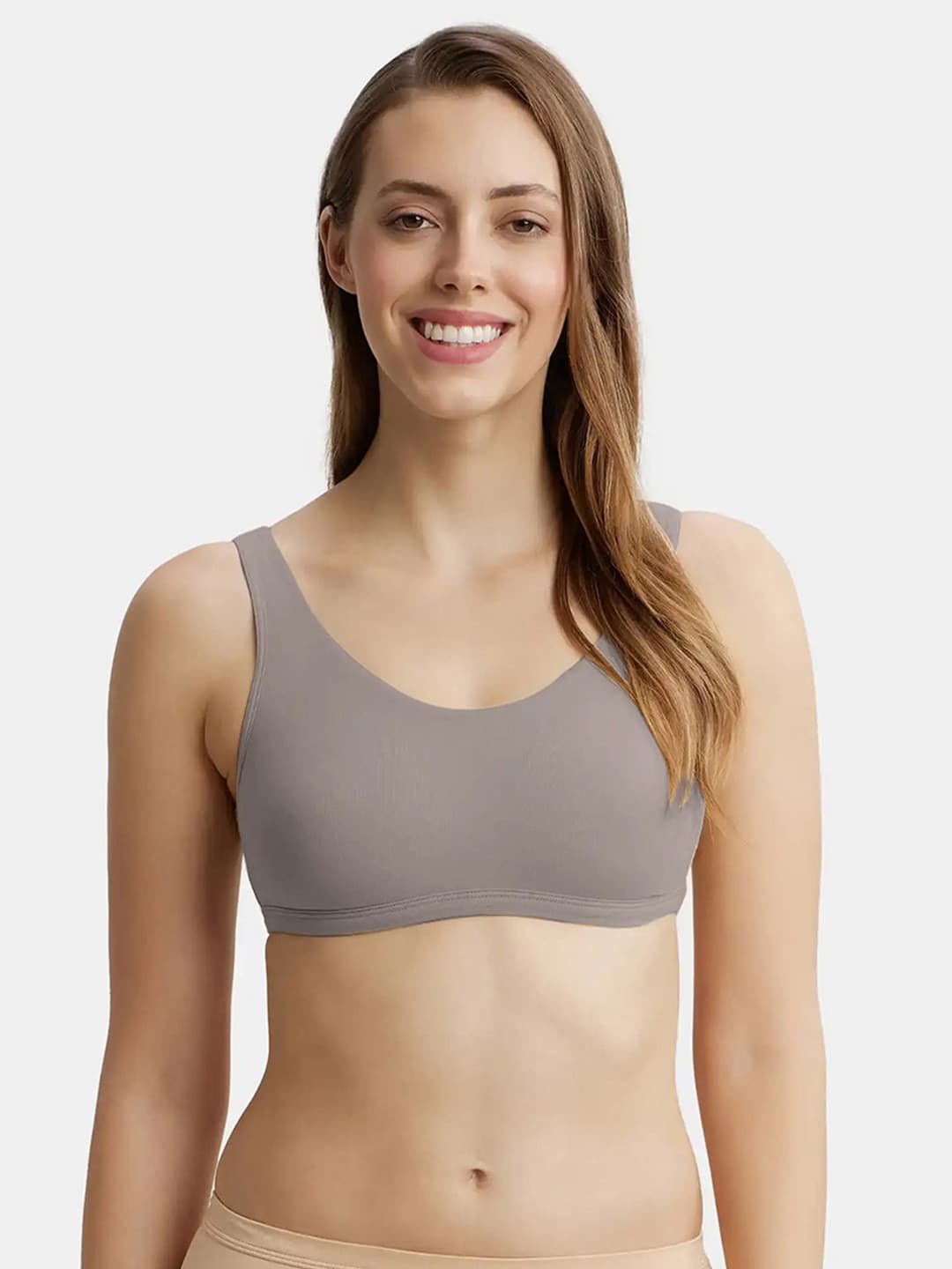 Jockey Super Combed Cotton Slip On Lounge Bra With StayFresh Treatment-1550