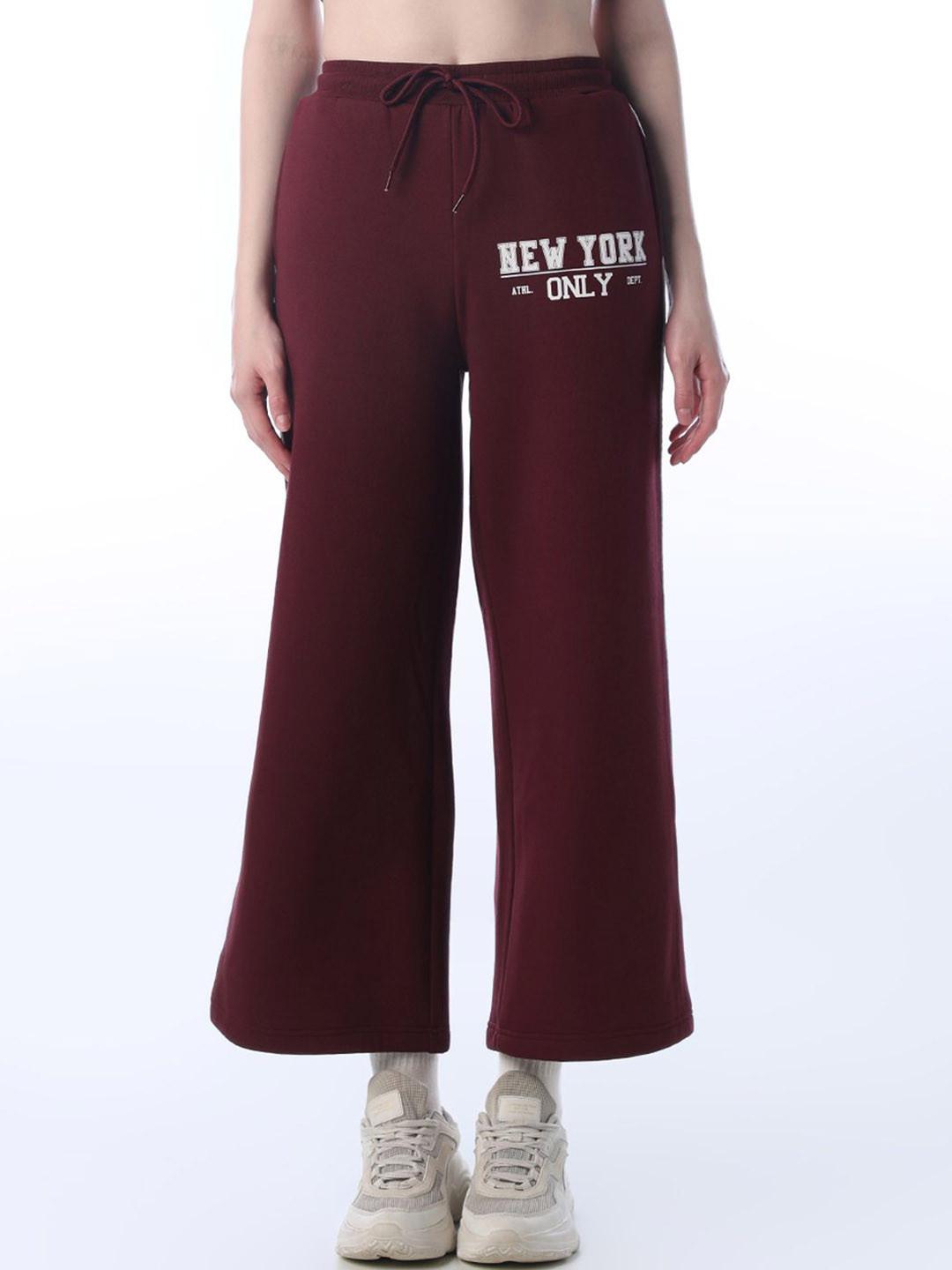 ONLY Women Printed Straight Fit High-Rise Trousers