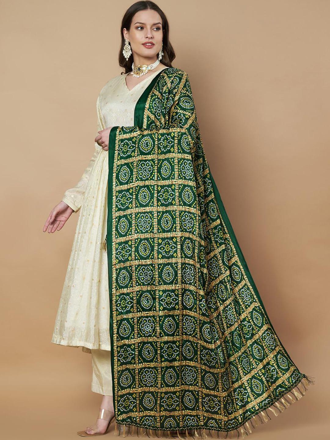AKSHADEEP Bandhani Printed Dupatta