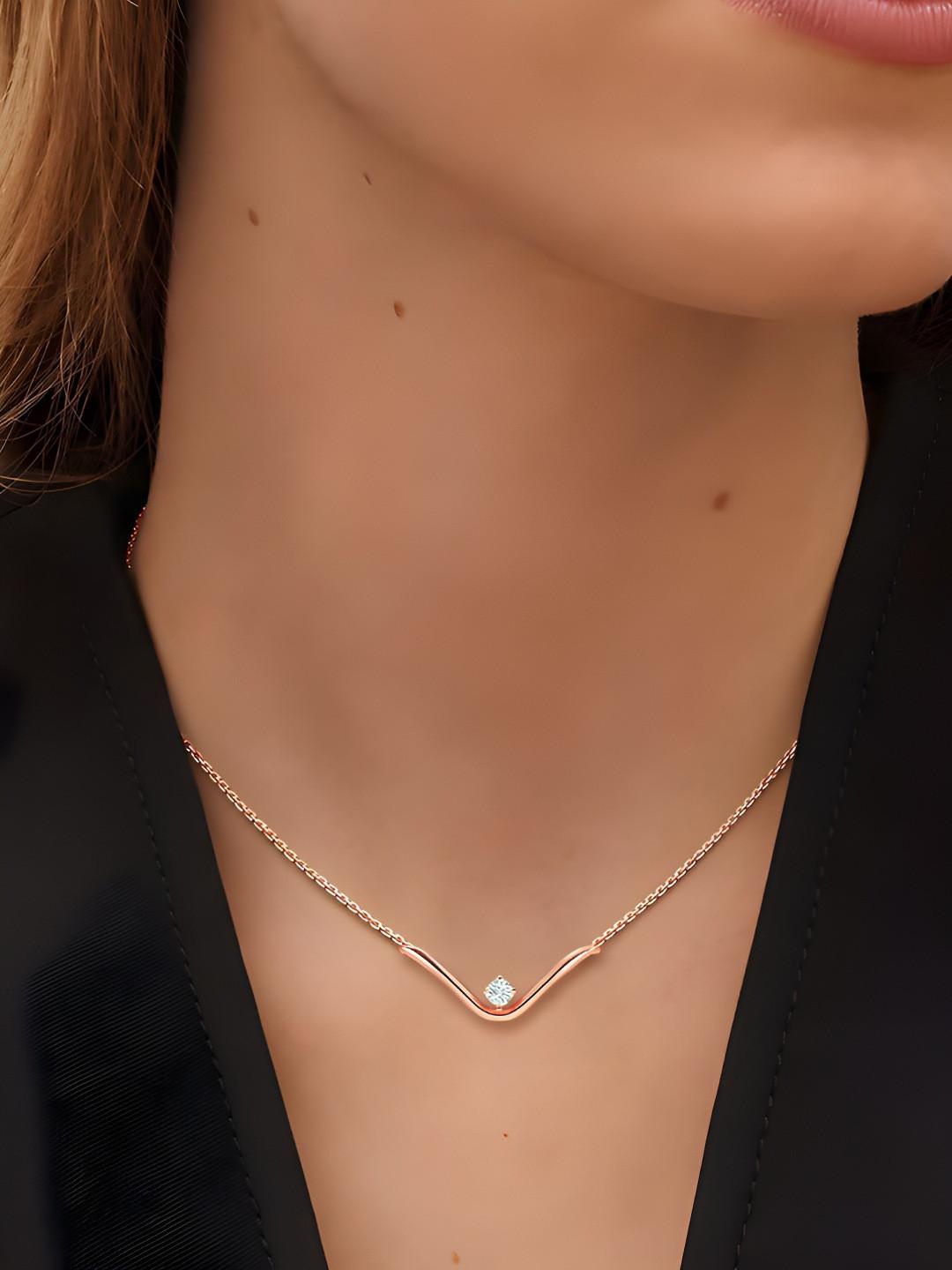 MINUTIAE 18KT Rose Gold-Plated Artificial Stones Studded Necklace