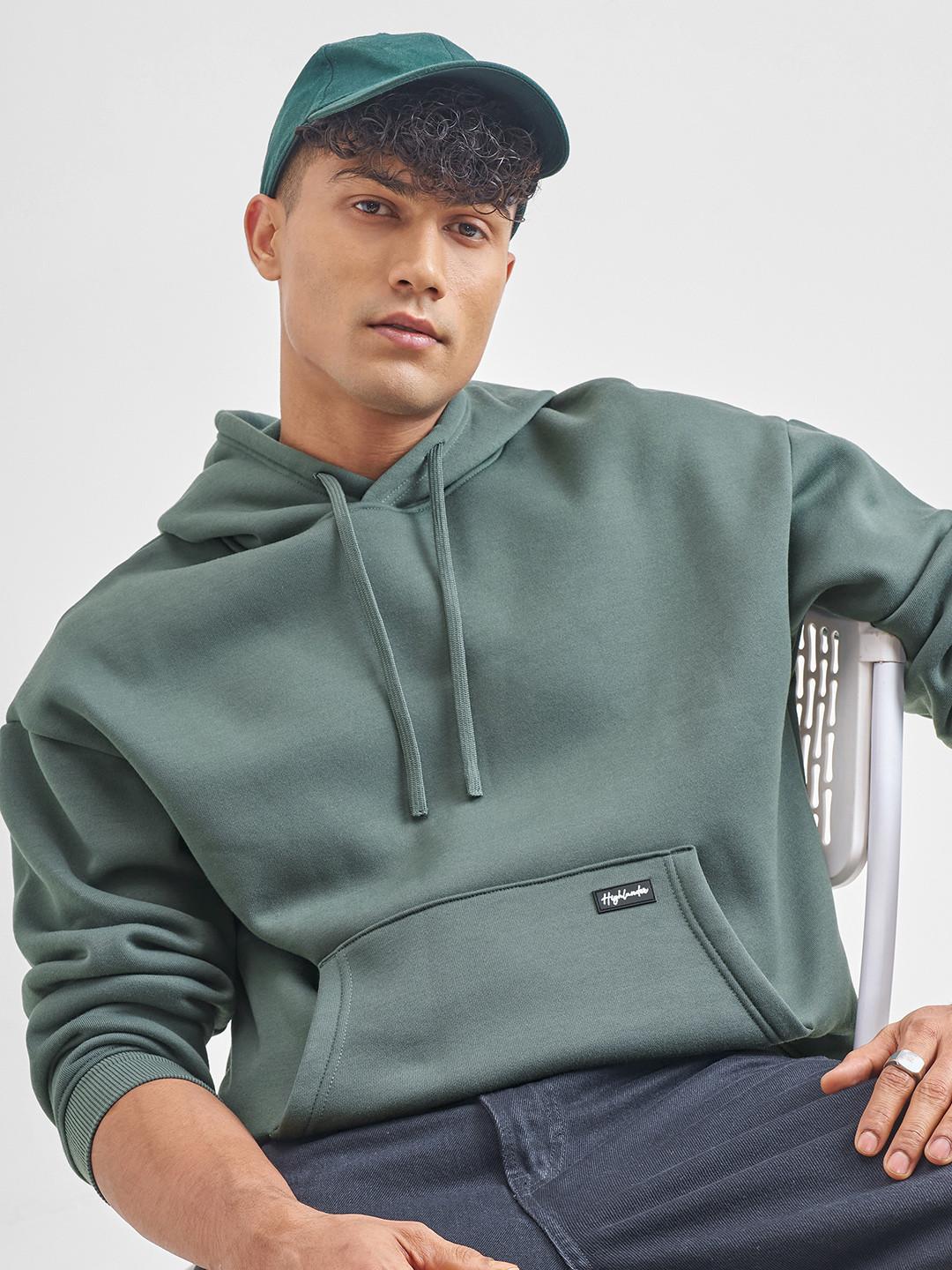 HIGHLANDER Oversized Drop Shoulder Hooded Pullover Sweatshirt