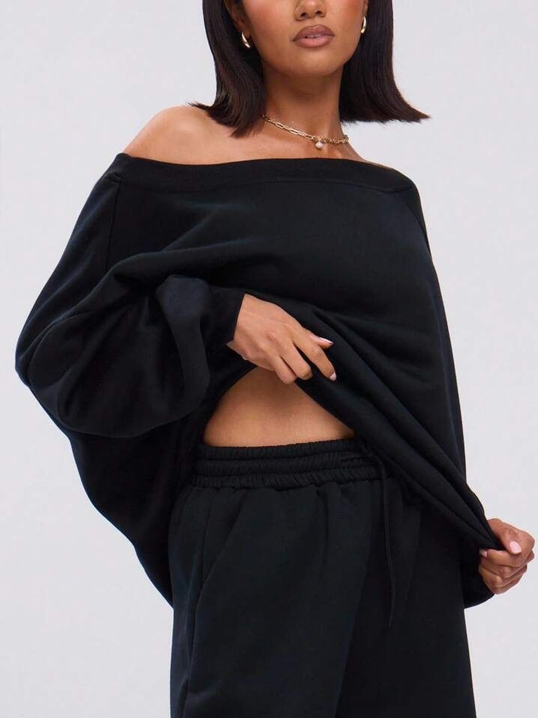 Roadster Women Solid Black Sweatshirt