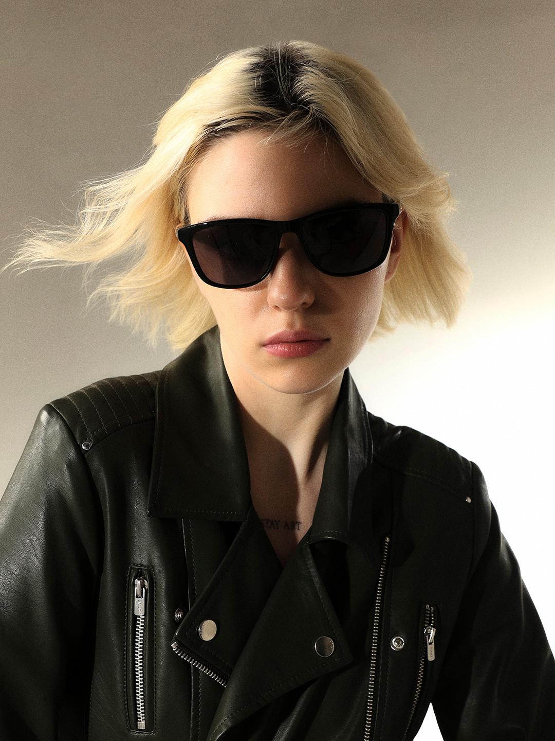 ONLY Women Black Lens & Black Aviator Sunglasses 9020255001-Black