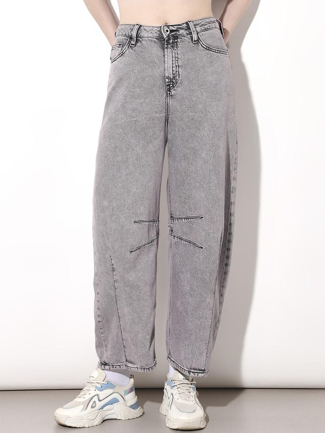 ONLY Onlgatsby hw slouchy dn Women Slouchy Fit Bleached Mid-Rise Heavy Fade Jean