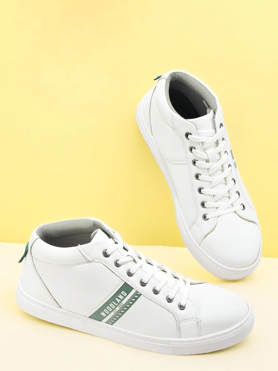 Woodland Men Round Toe Lace-Ups Sneakers