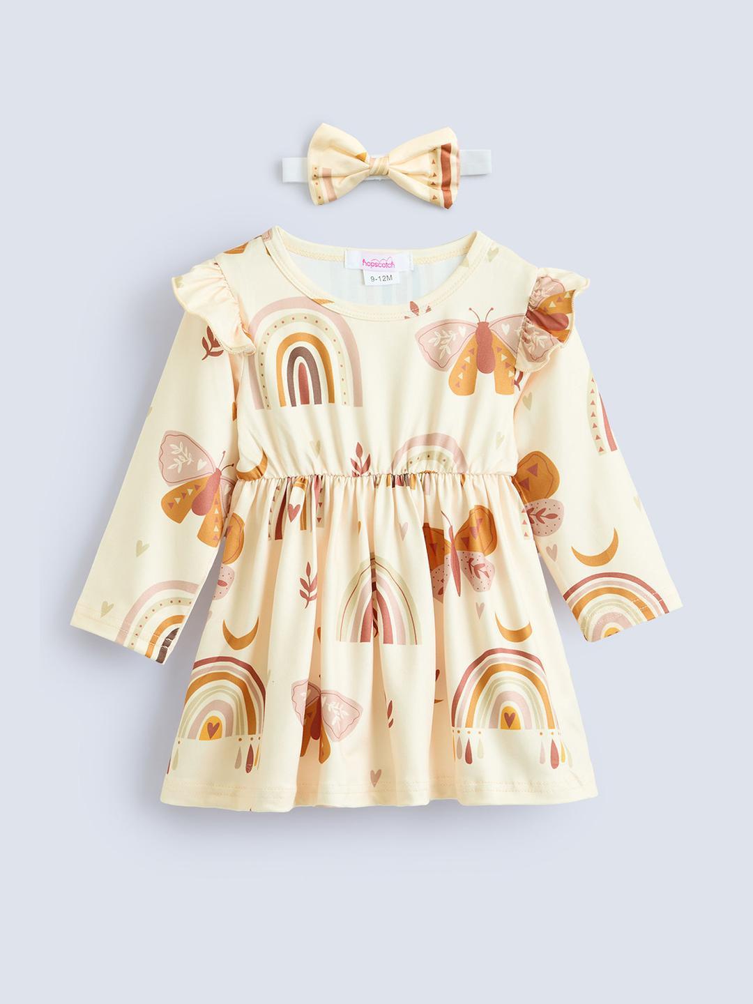 Hopscotch Girls Polyester Fit & Flare Dresses