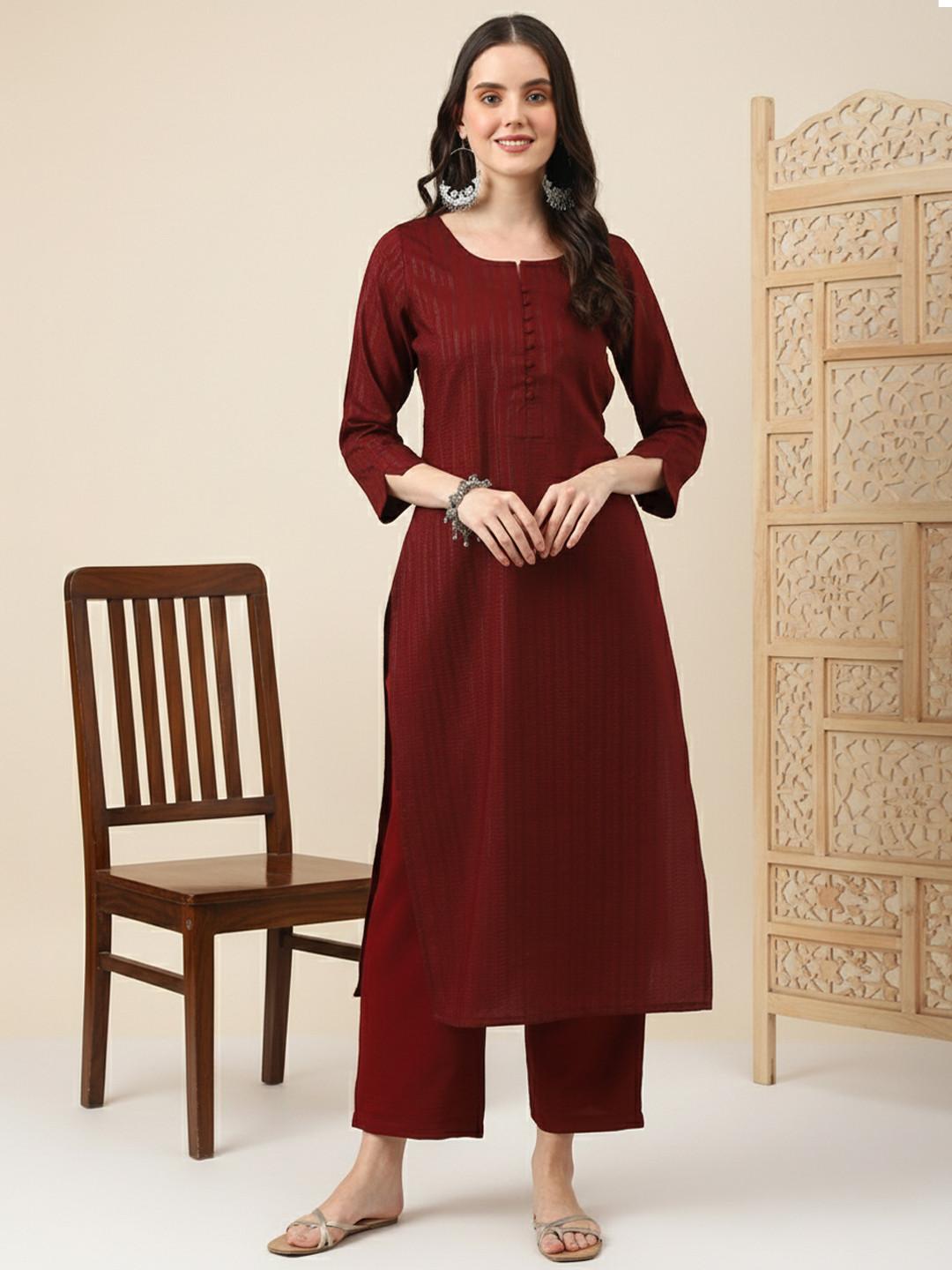 KALINI Regular Striped Kurta with Palazzos