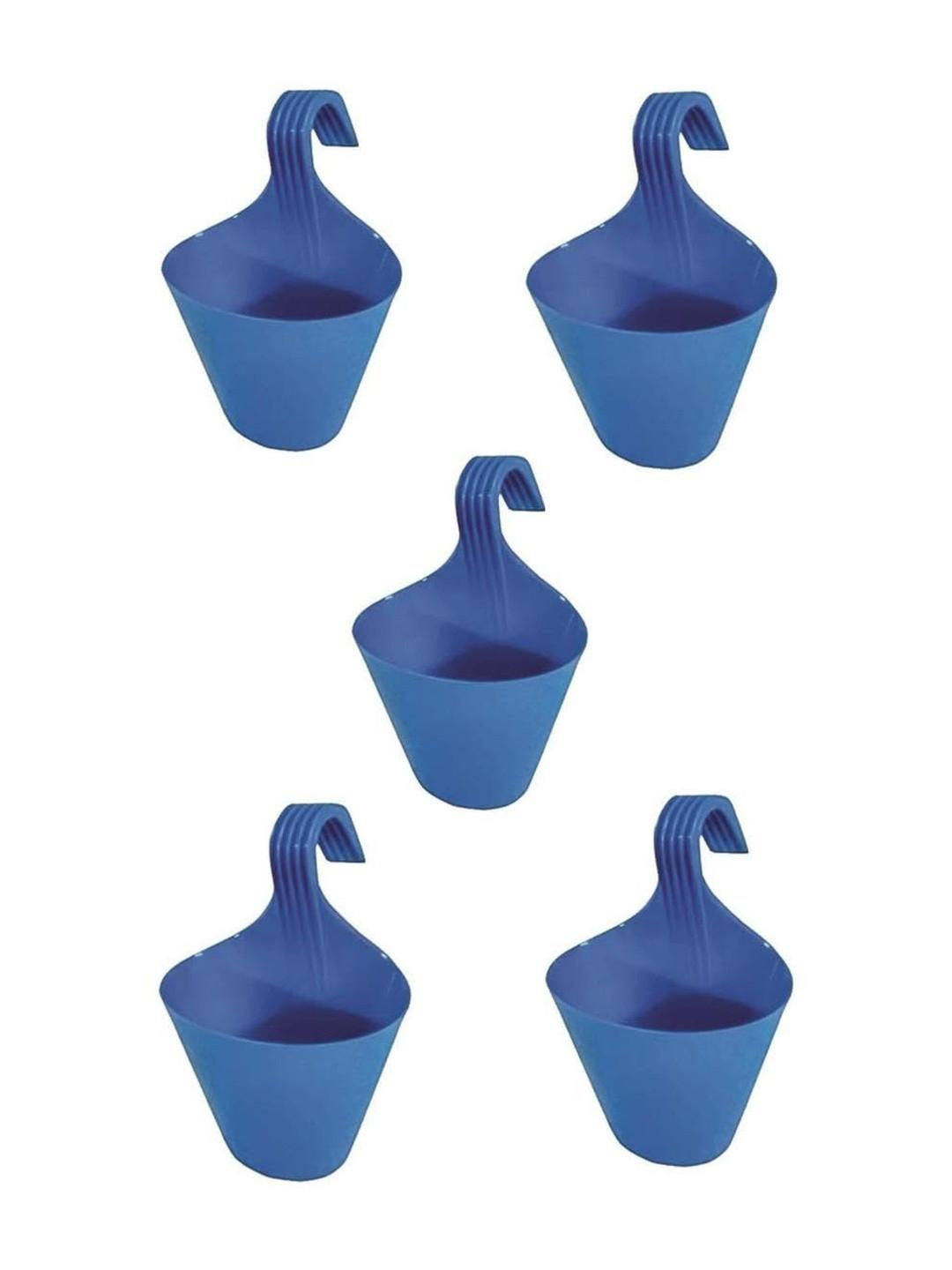 BLUEVISTA 5 Pcs Blue Hook Hanging Pots