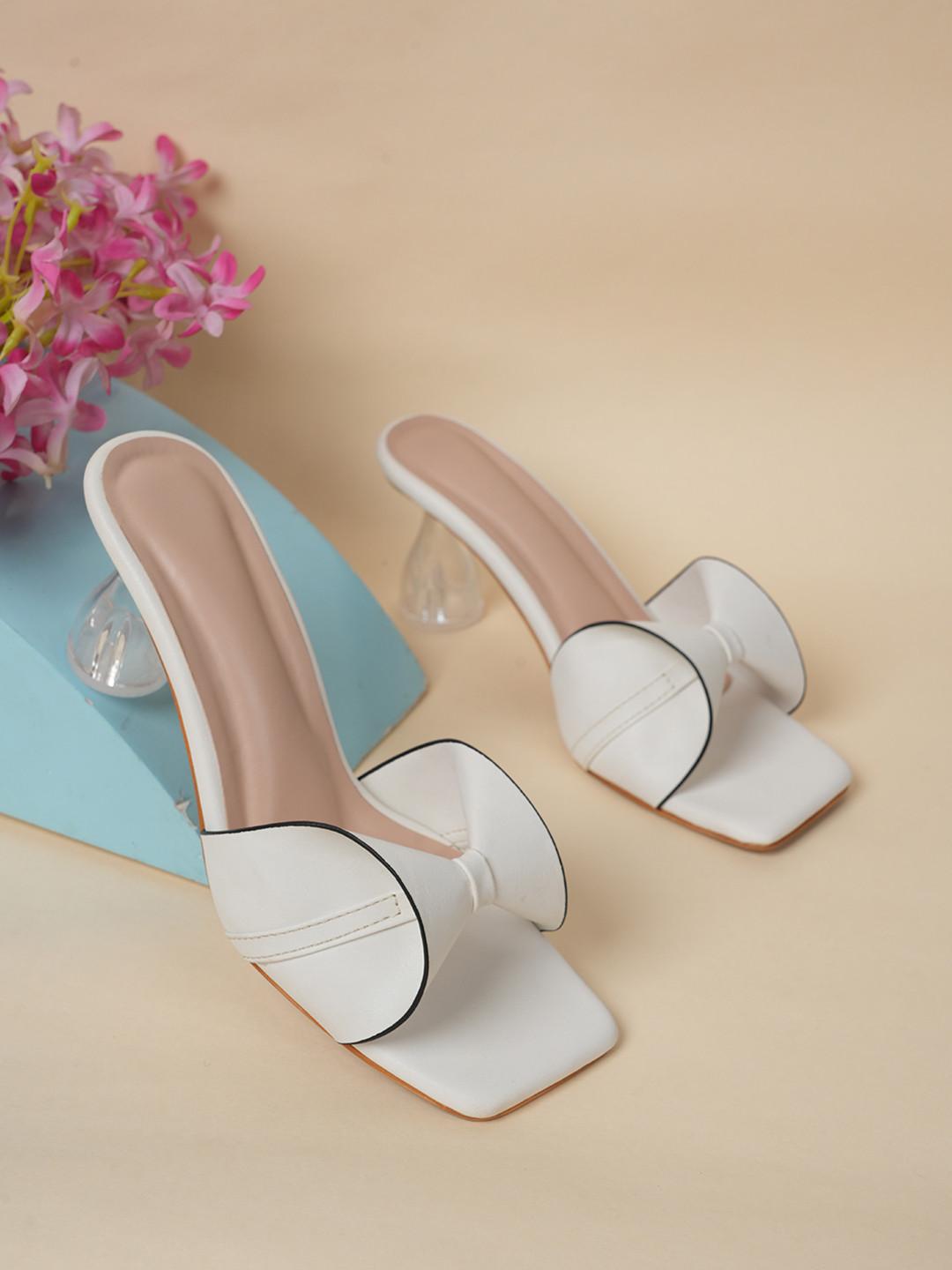 MOZAFIA Block Mules with Bows