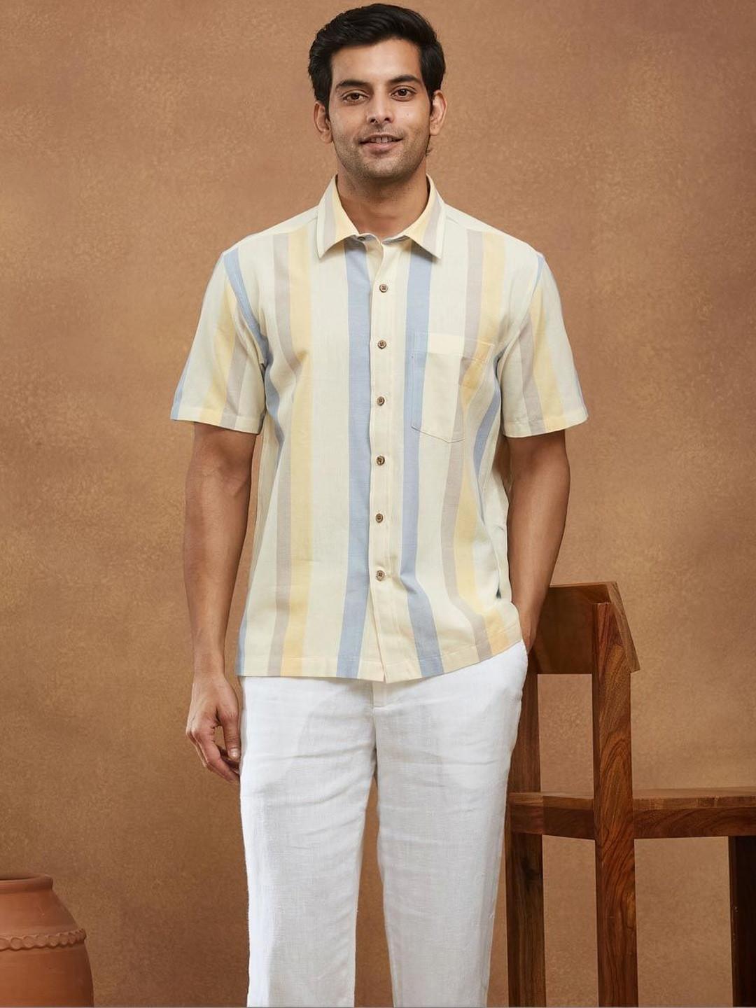 Fabindia Men Striped Casual Shirt