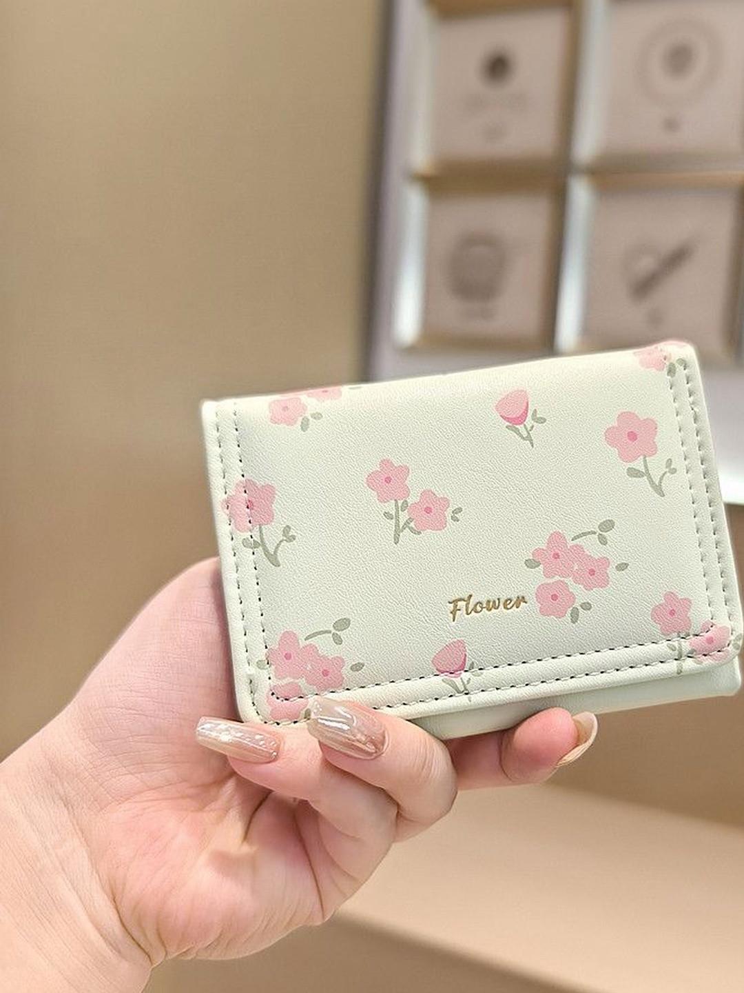 VALERIE Women Floral Printed PU Three Fold Wallet