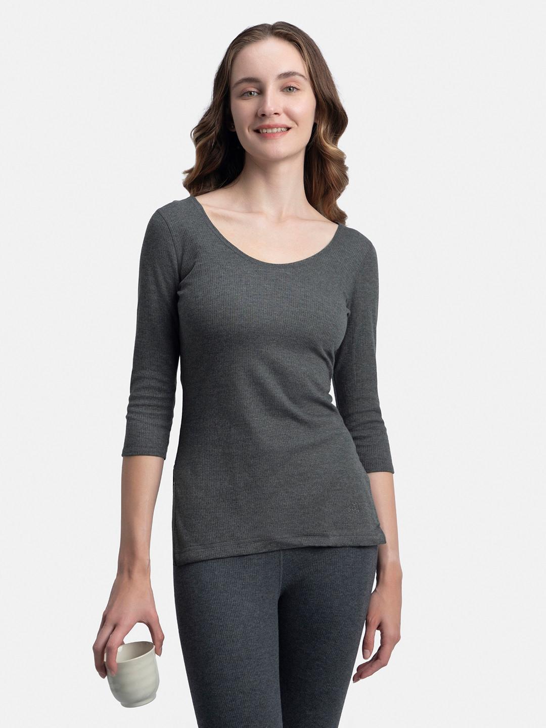 Jockey Super Combed Cotton Three Quarter Sleeve Thermal Top with StayWarm Technology -2503
